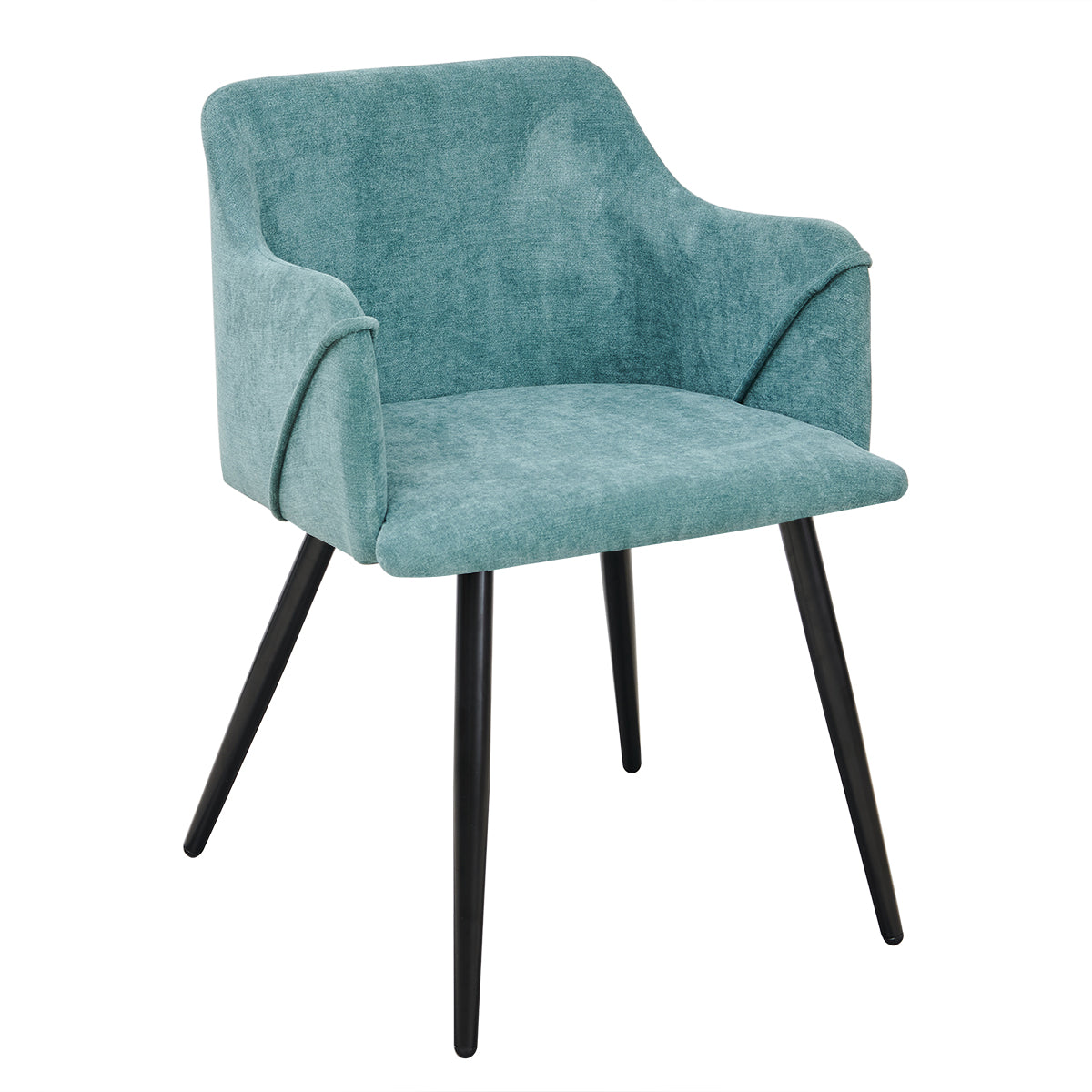 Aldridge Terry Green Black Leg Dining Chairs