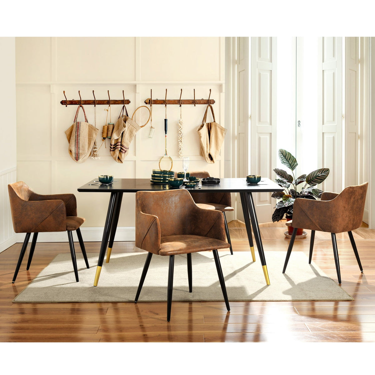 Aldridge Suede Brown Dining Chair