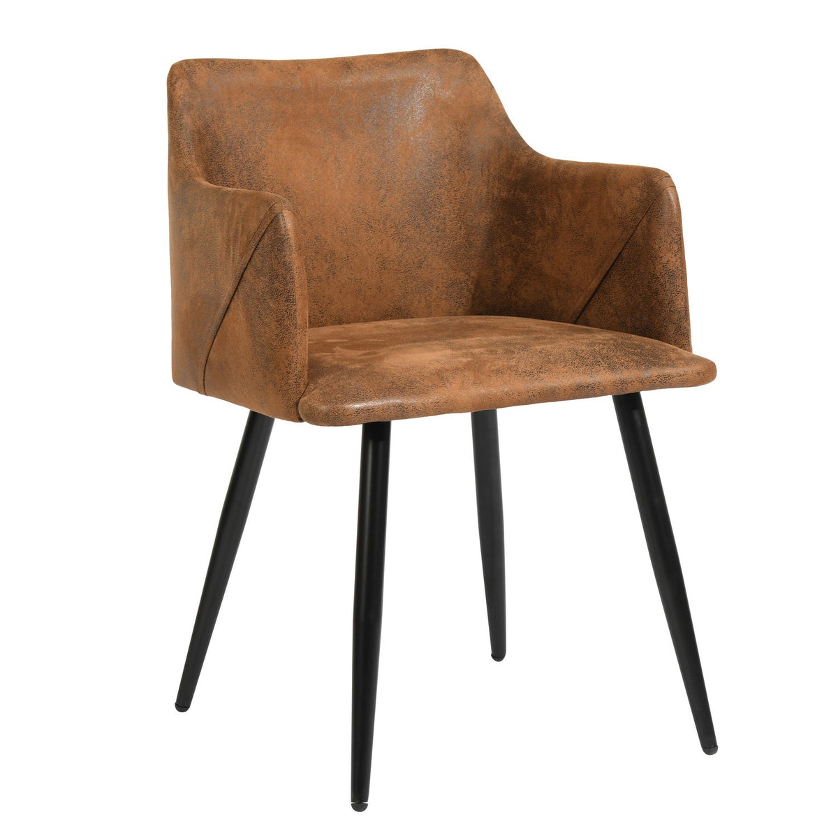Aldridge Suede Brown Dining Chair