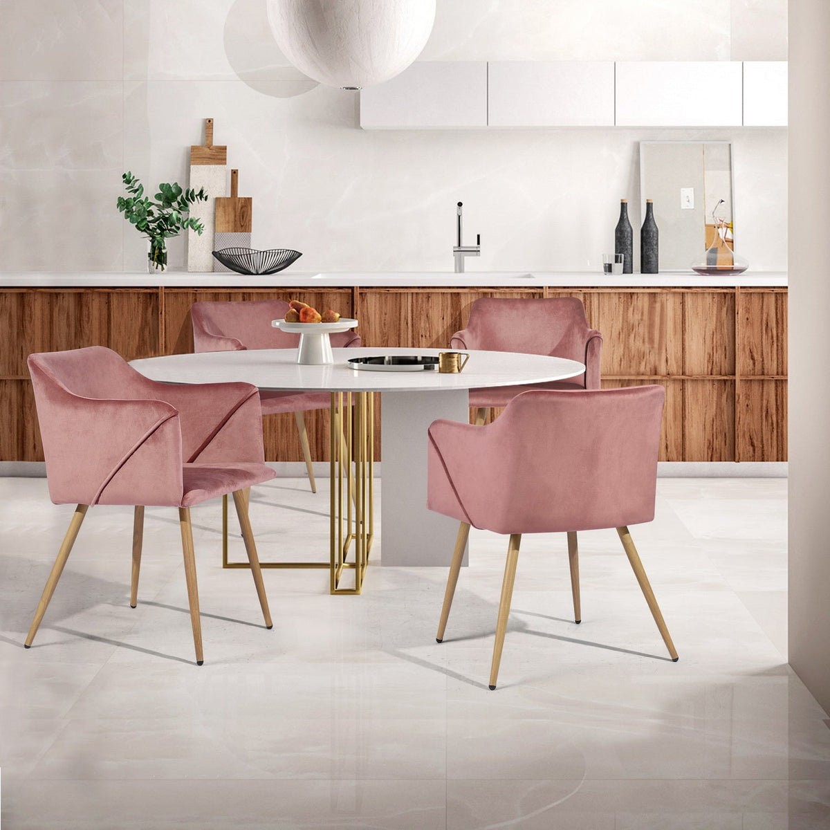 Aldridge Velvet Dining Chair With Metal Leg