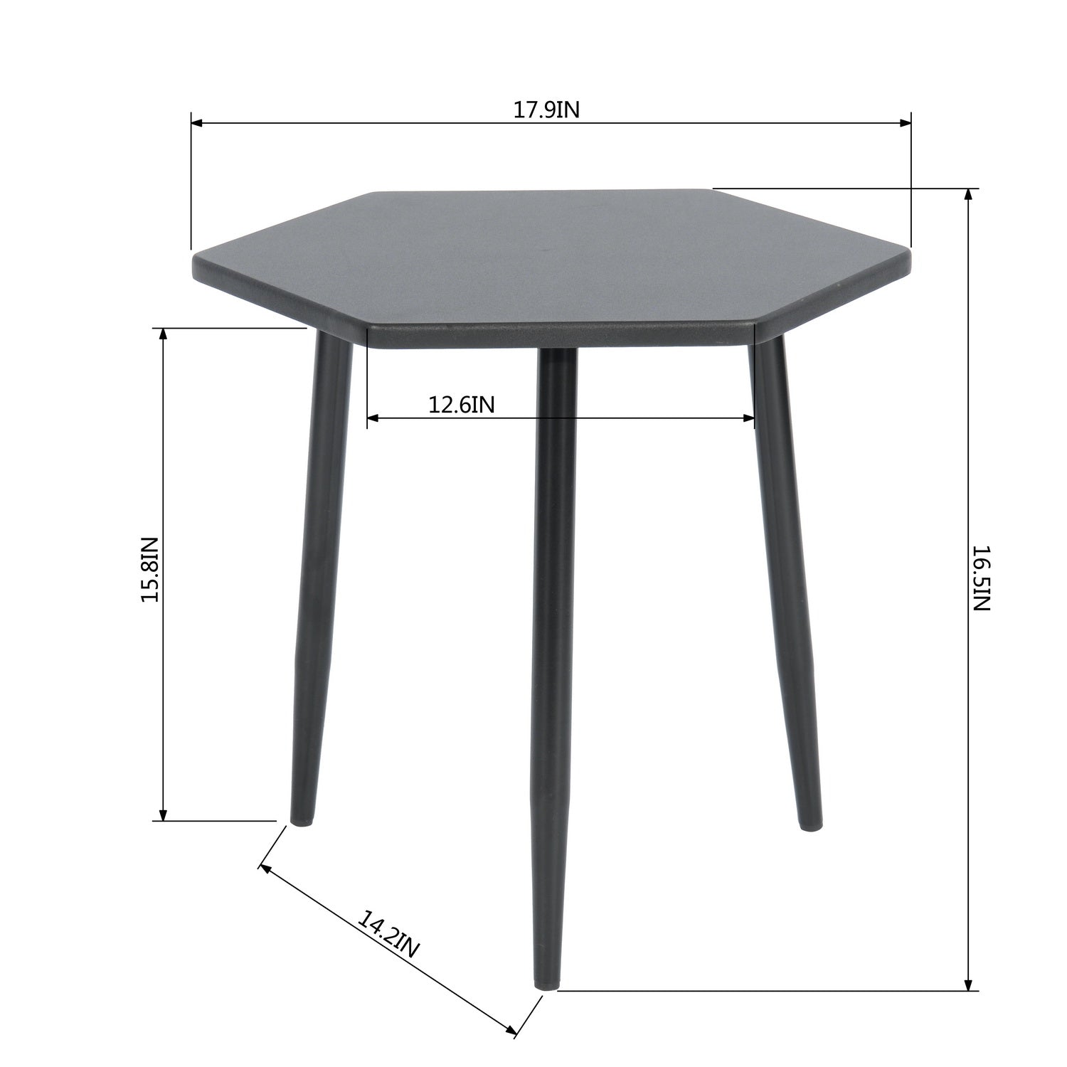 Alea Matt Black Coffee Table