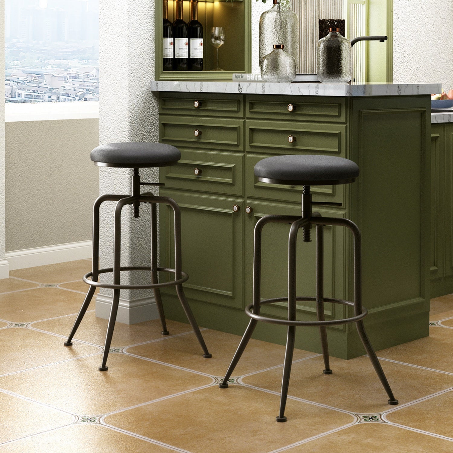 Anacletus Pvc Bar Stools