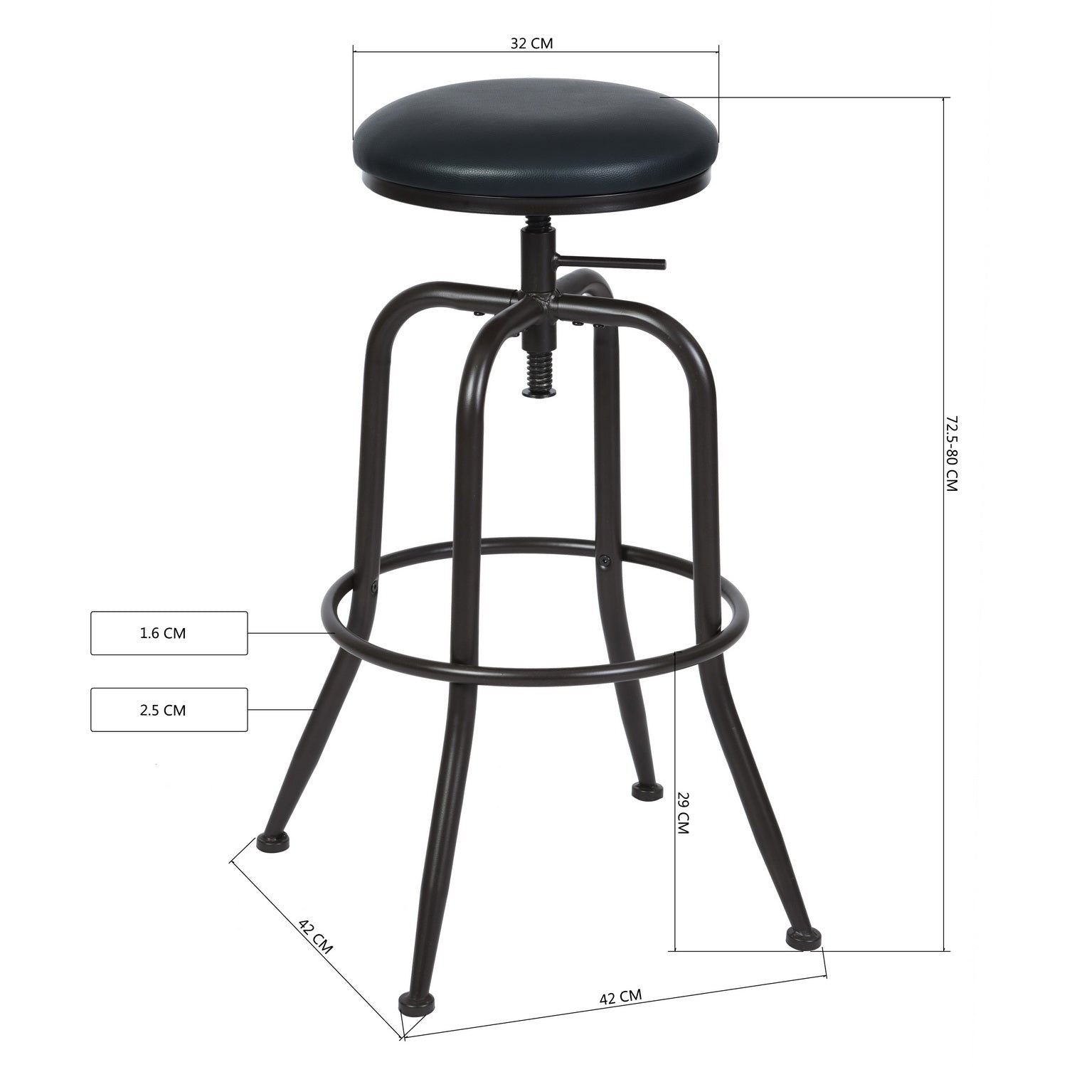 Anacletus Pvc Bar Stools