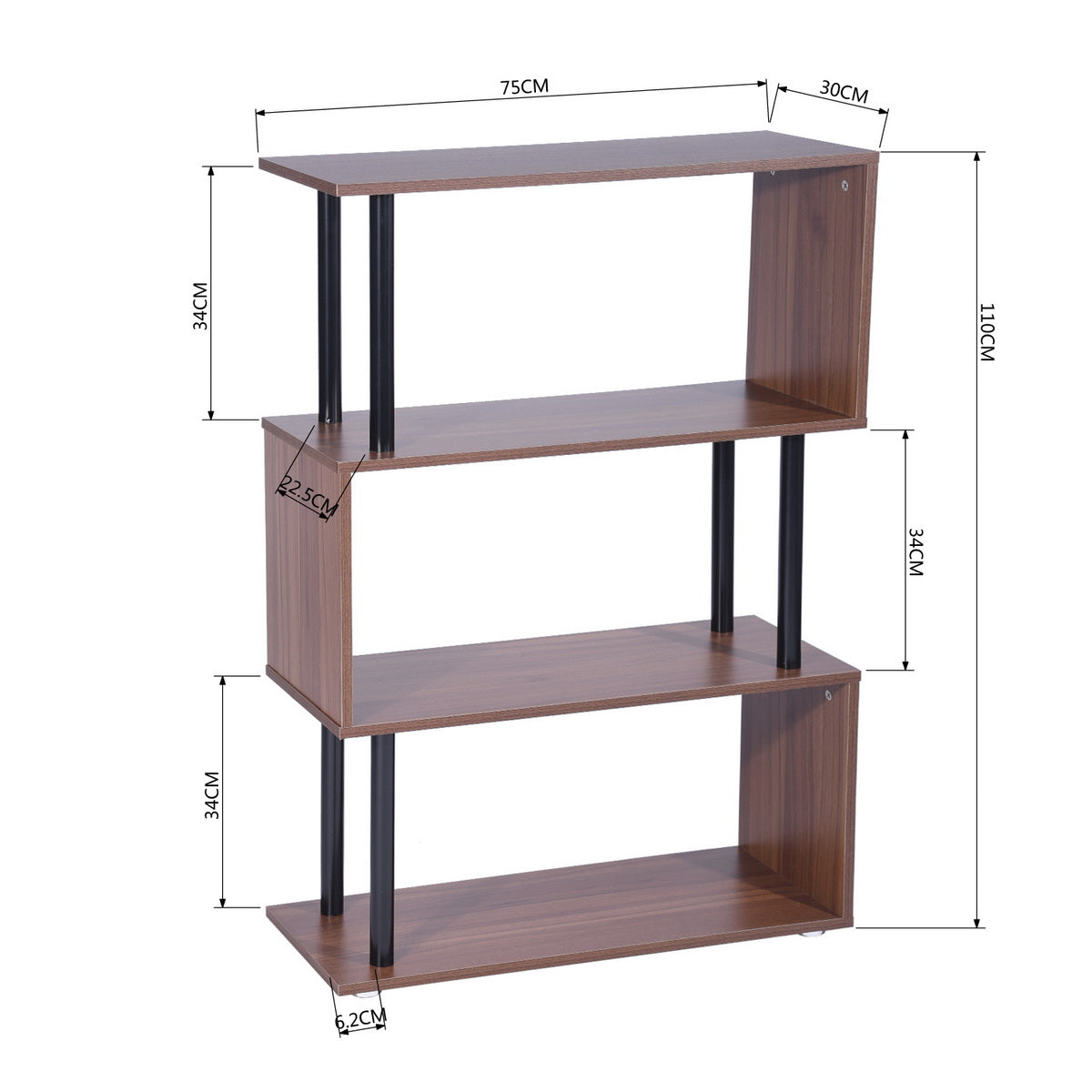 Ancel 3 Layers Bookcases