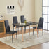 Ann Black Pvc Nl 4Pcs Dining Chairs