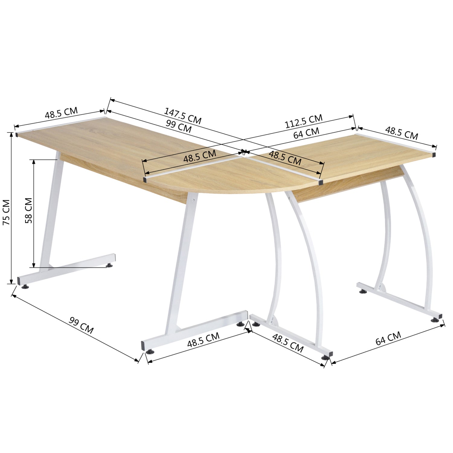 Arlette Oak Hj Desks