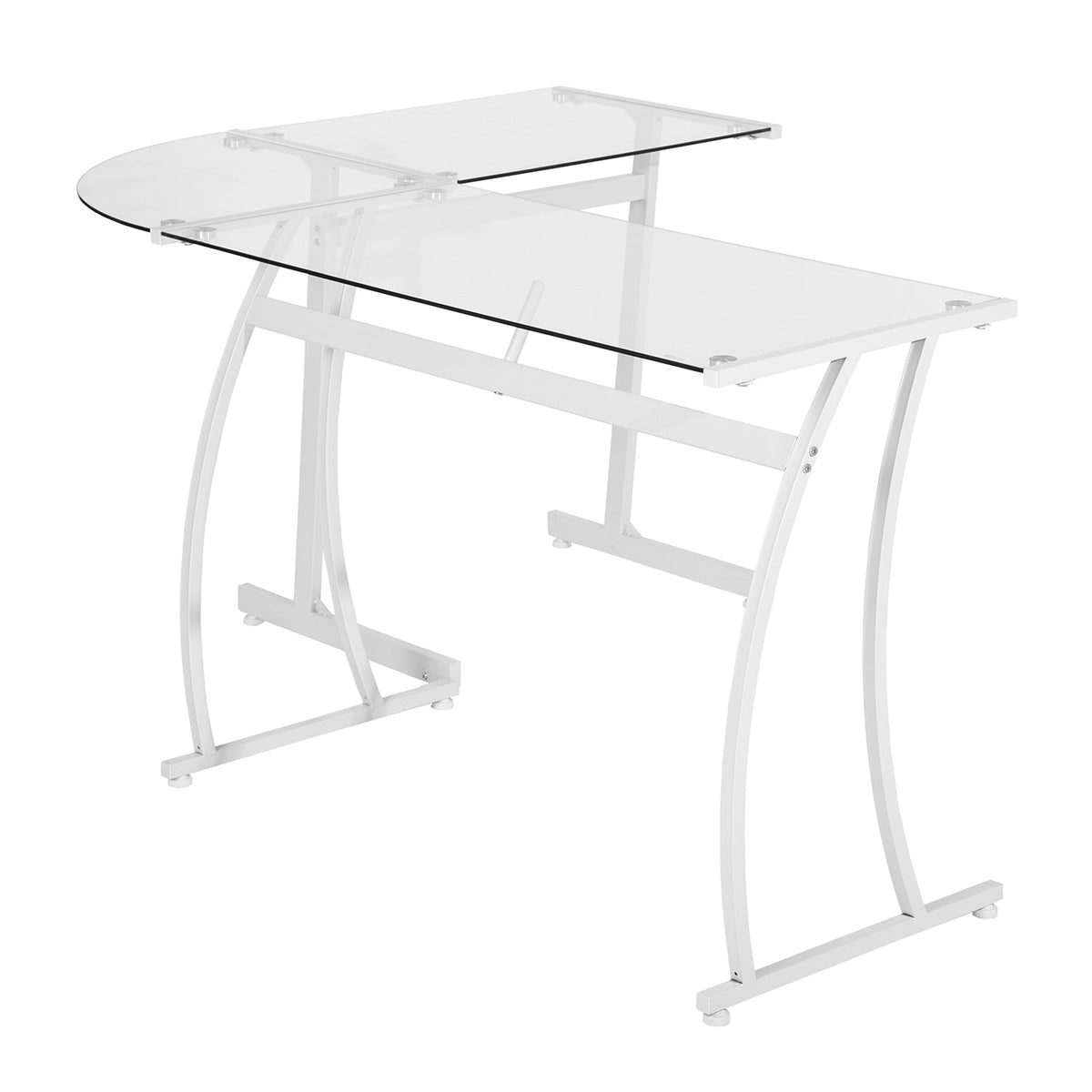 Arlette Clear Glass Office Desk