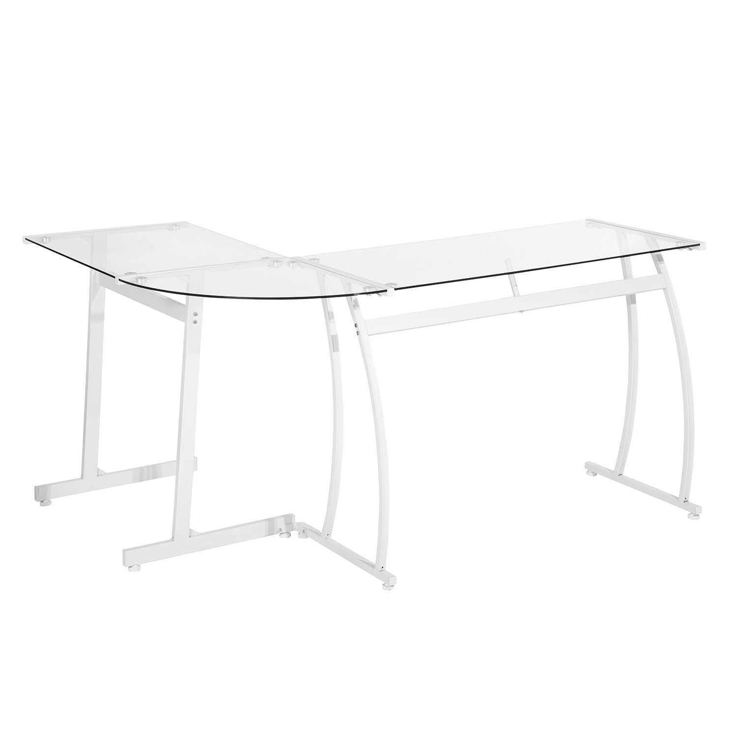 Arlette Clear Glass Office Desk