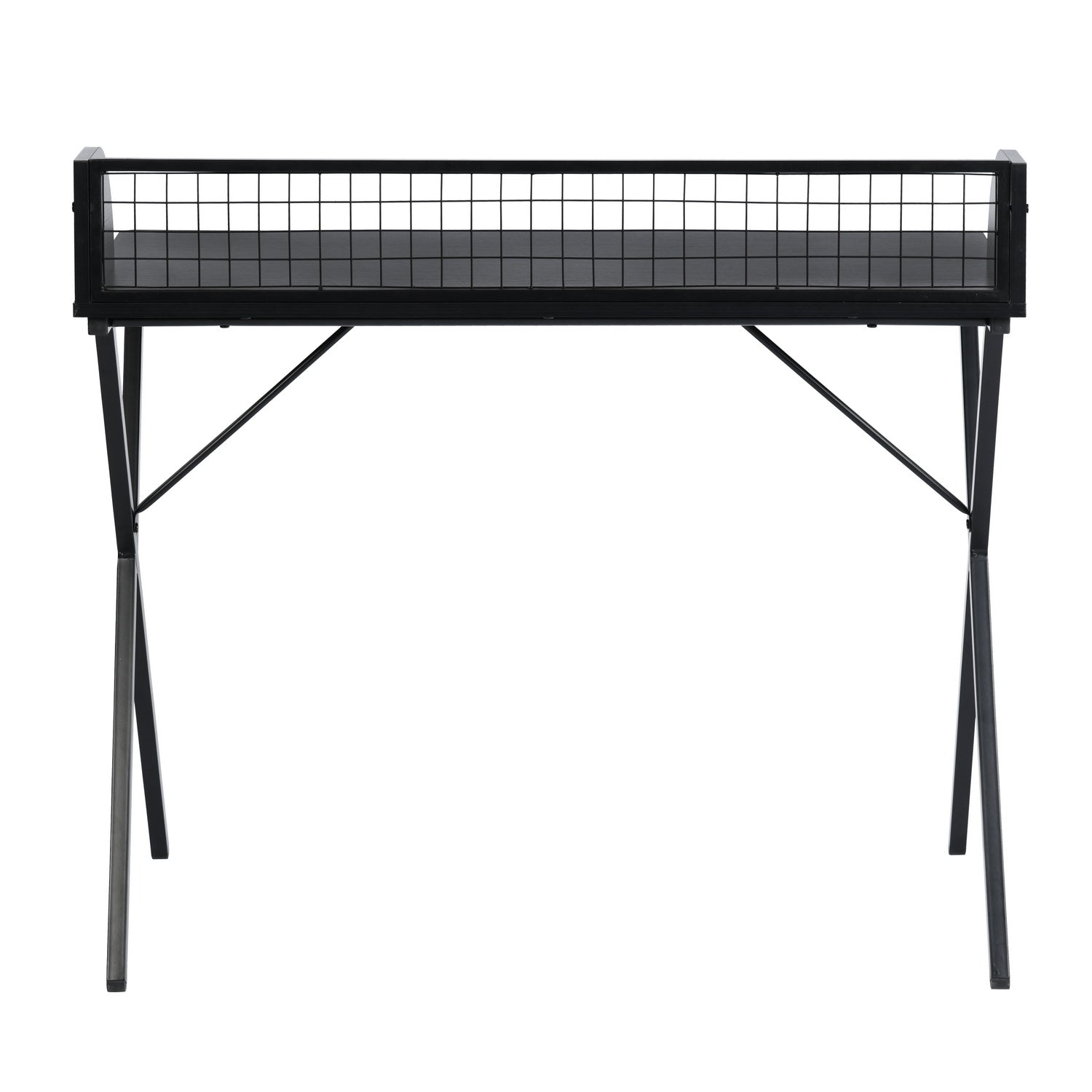 Ava Iron 120Cm Black Wood Desks