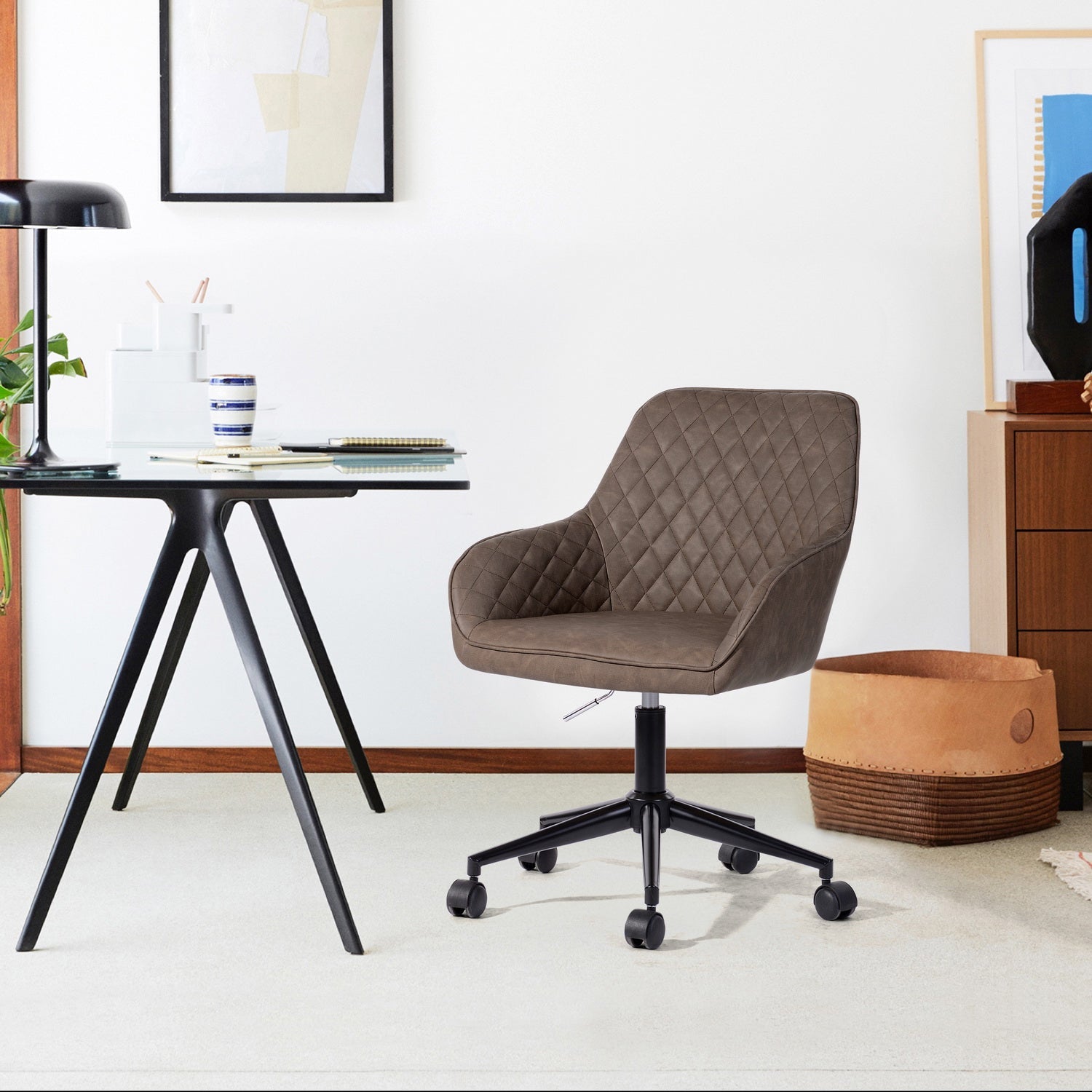 Baynes Vintage Brown Office Chair