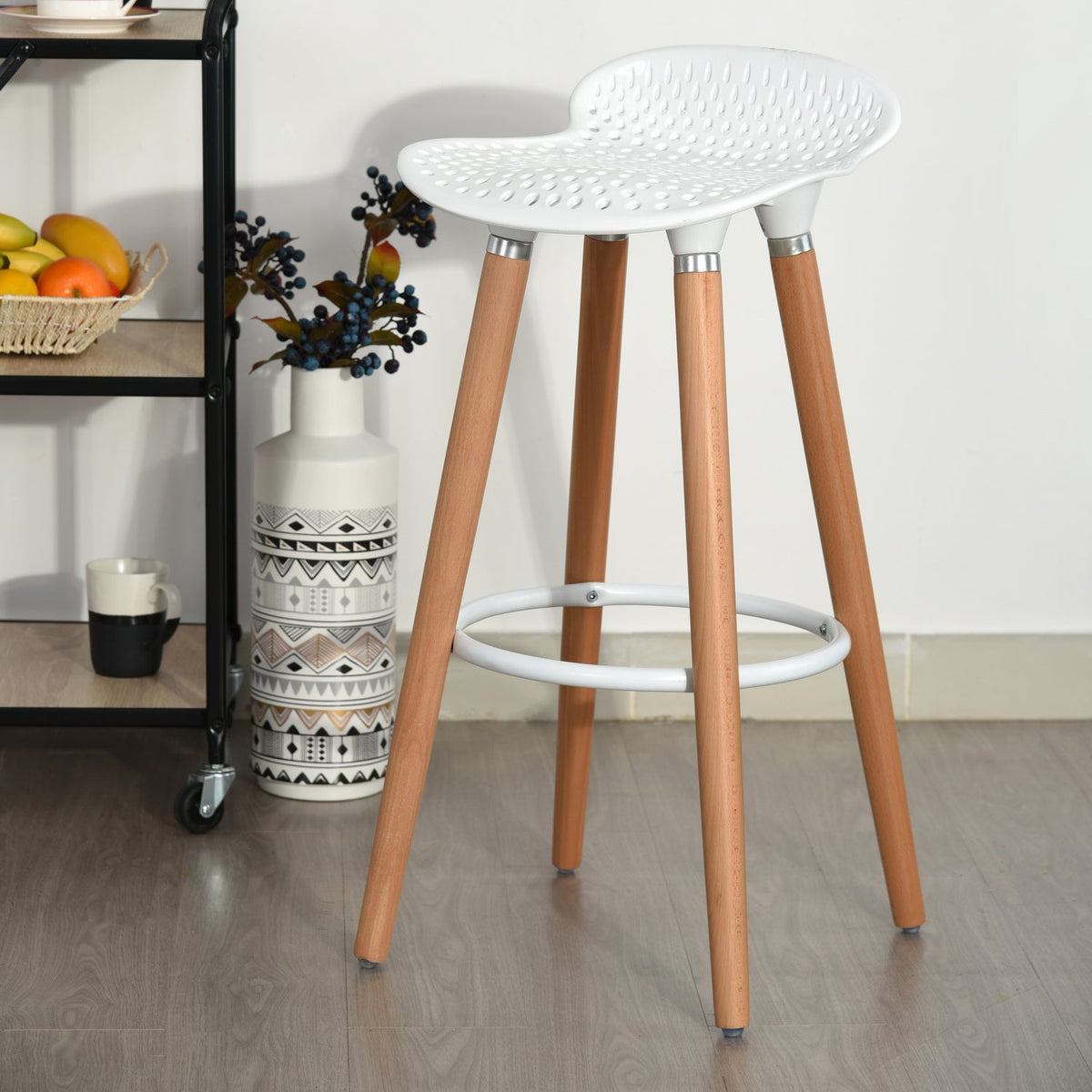 Benito White Bar Stool