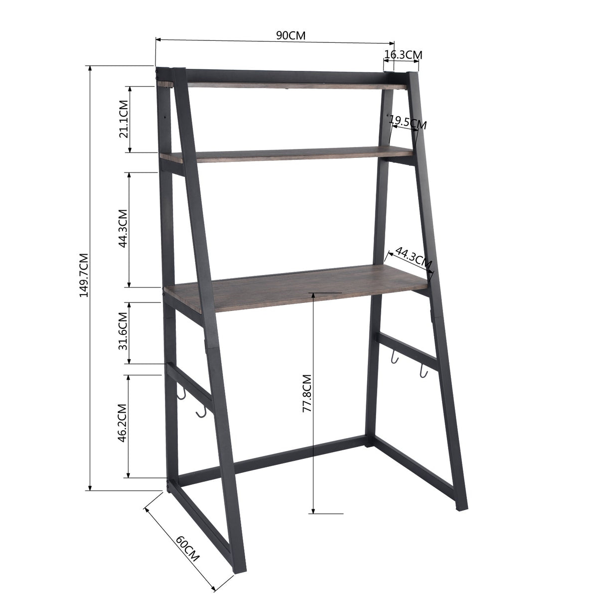 Blume Office Desk With Shelf