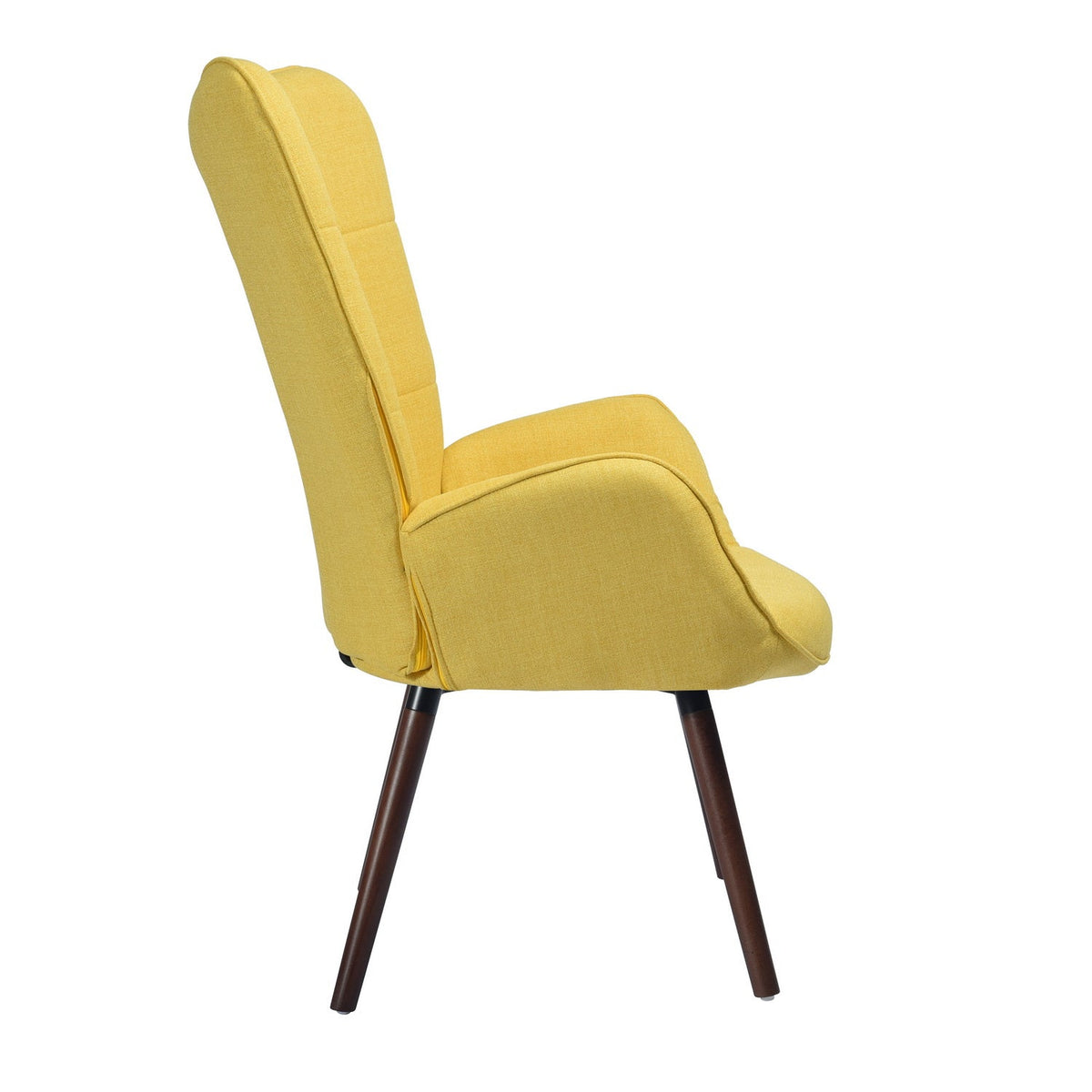 Bogdan Yellow Dark Wood Leg Accent Chairs