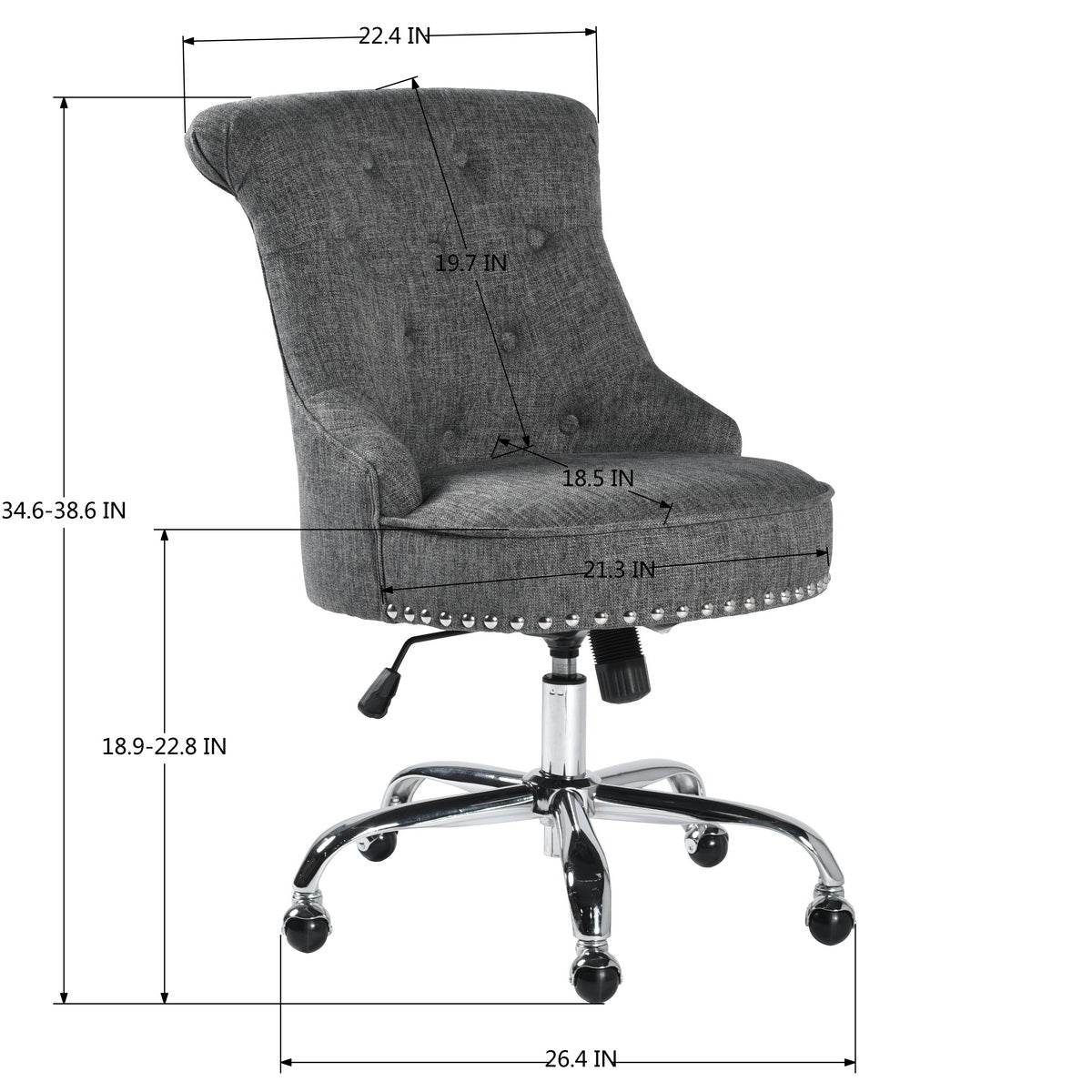 Bowden Chrome Base Office Chair