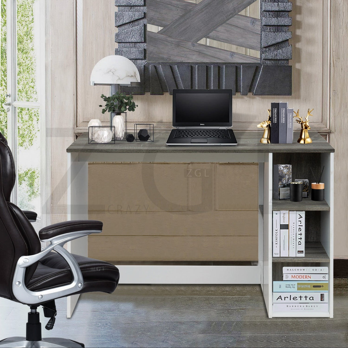 Brenton Grey Wood Desks