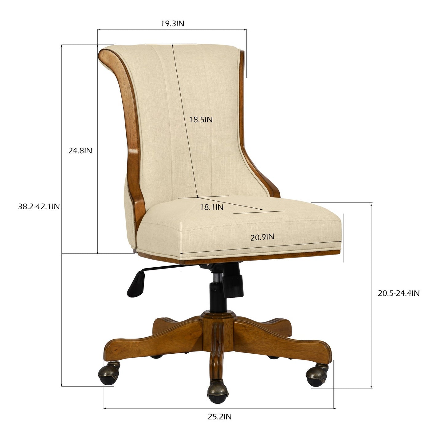 Brigid Beige Office Chair
