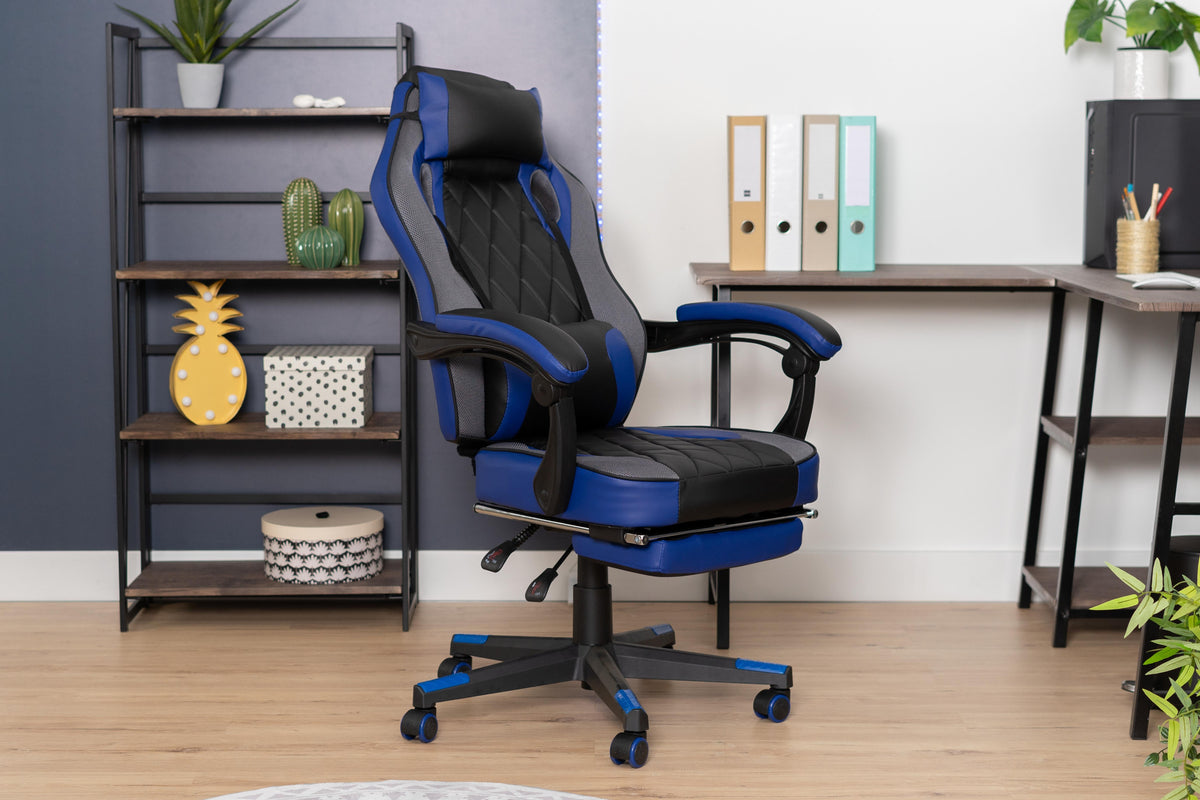 Burgendy Blue Game Chairs