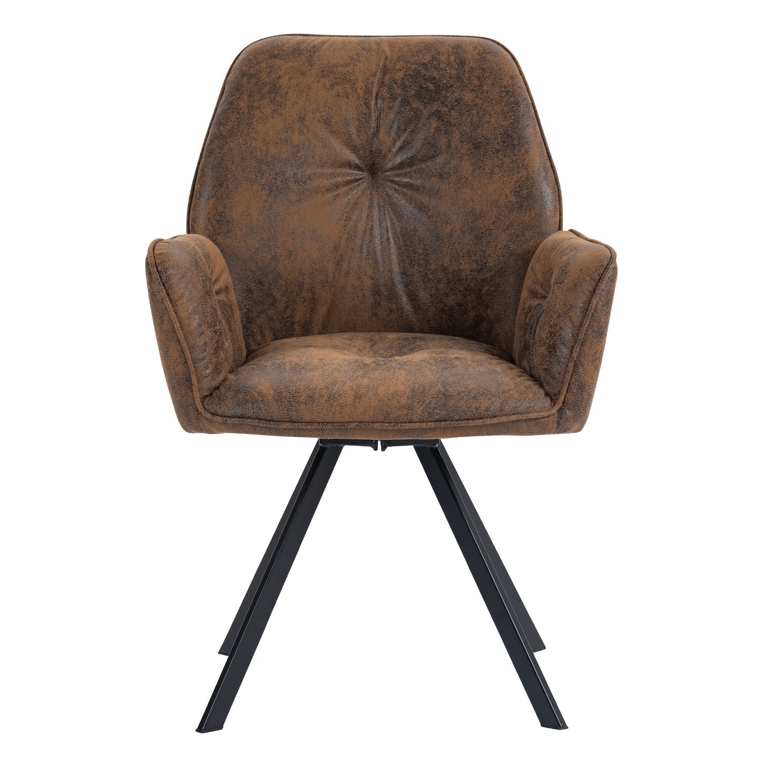 Calf Suede Brown Dining Chairs