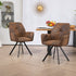 Calf Suede Brown Dining Chairs