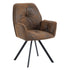 Calf Suede Brown Dining Chairs