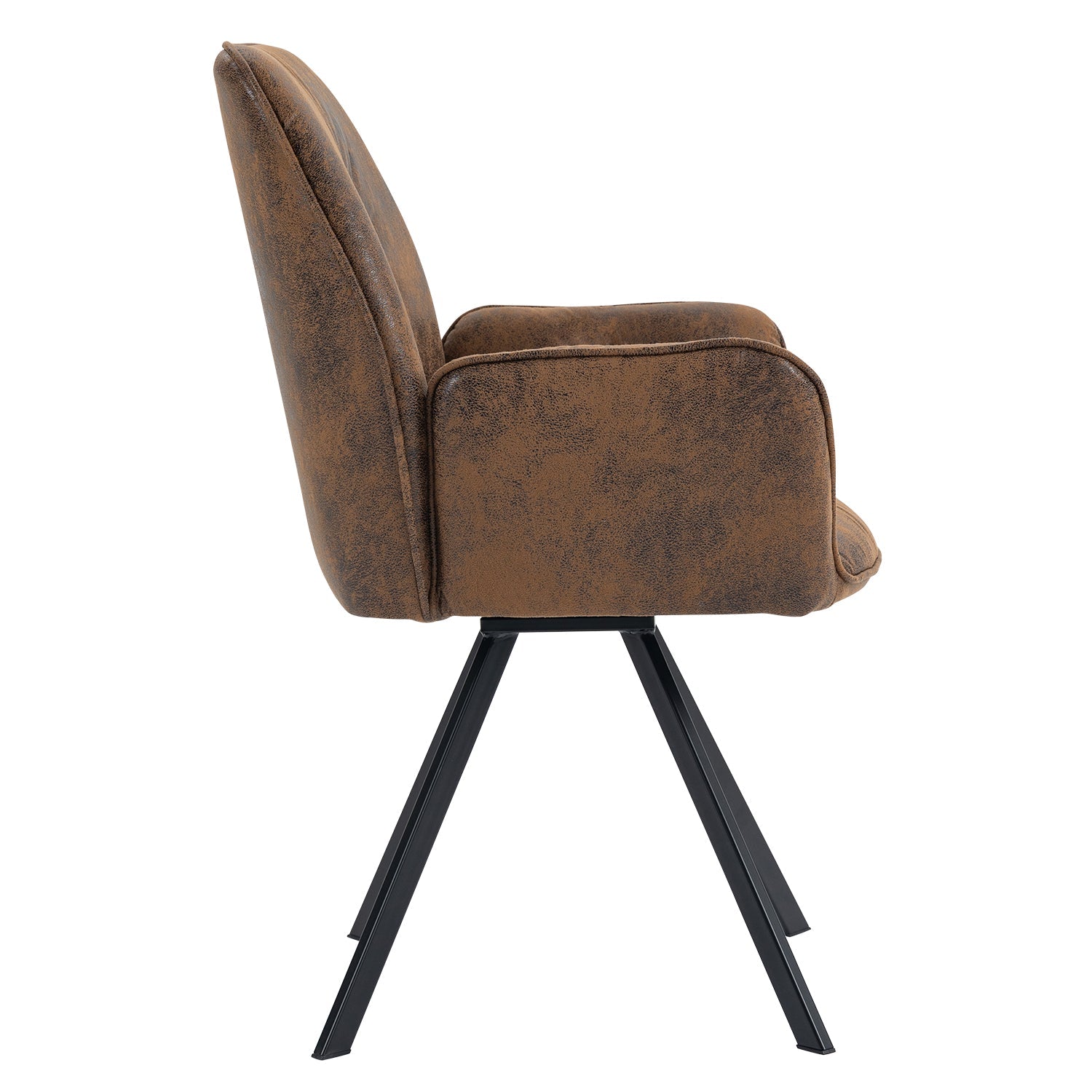 Calf Suede Brown Dining Chairs