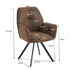 Calf Suede Brown Dining Chairs