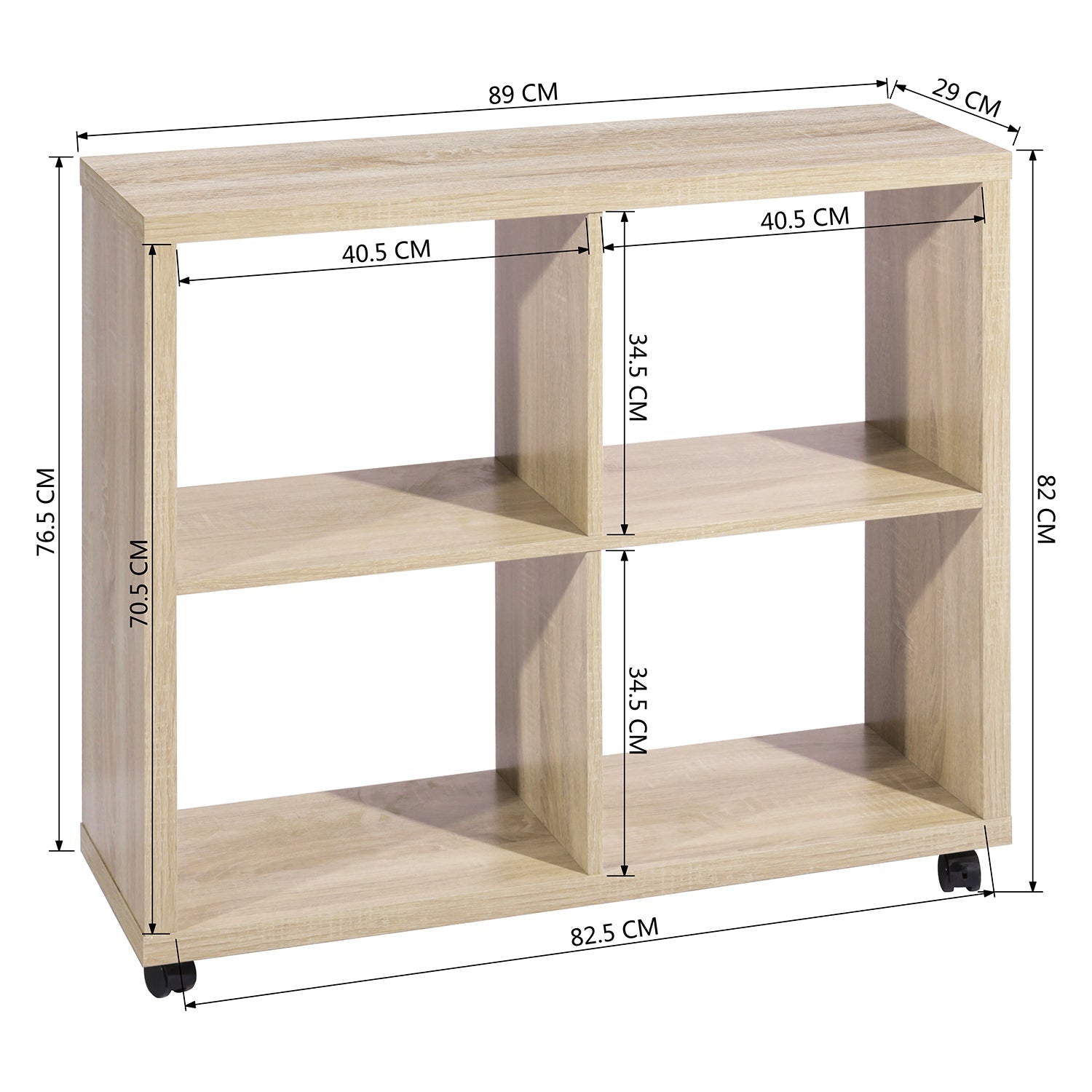 Candida Slim Beech Bookcases