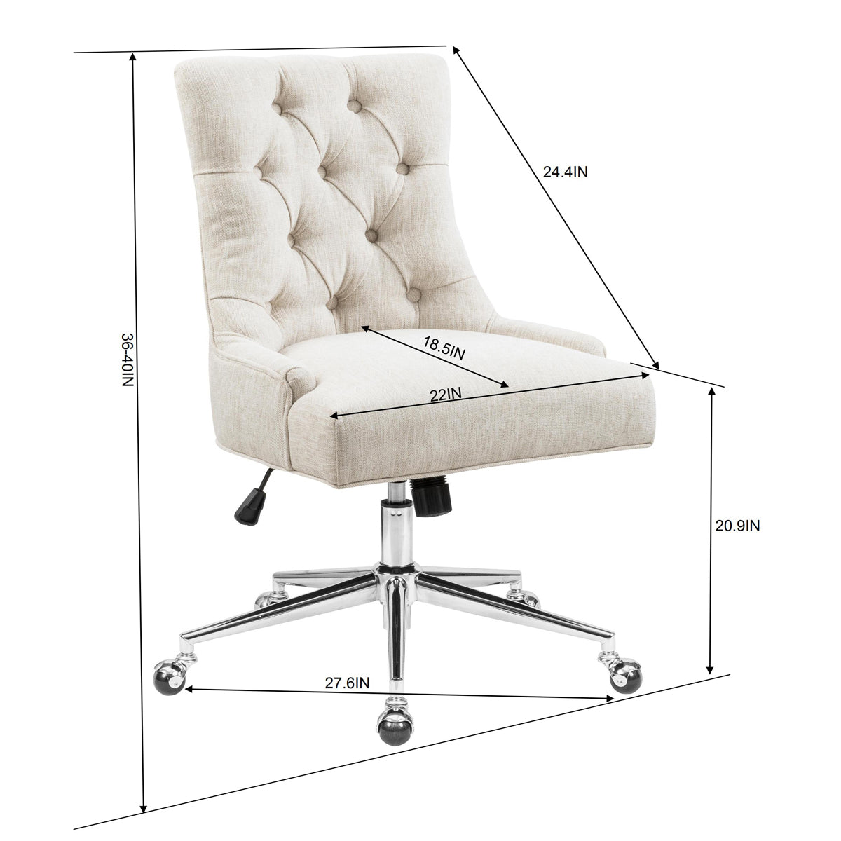Chaden Beige Office Chairs