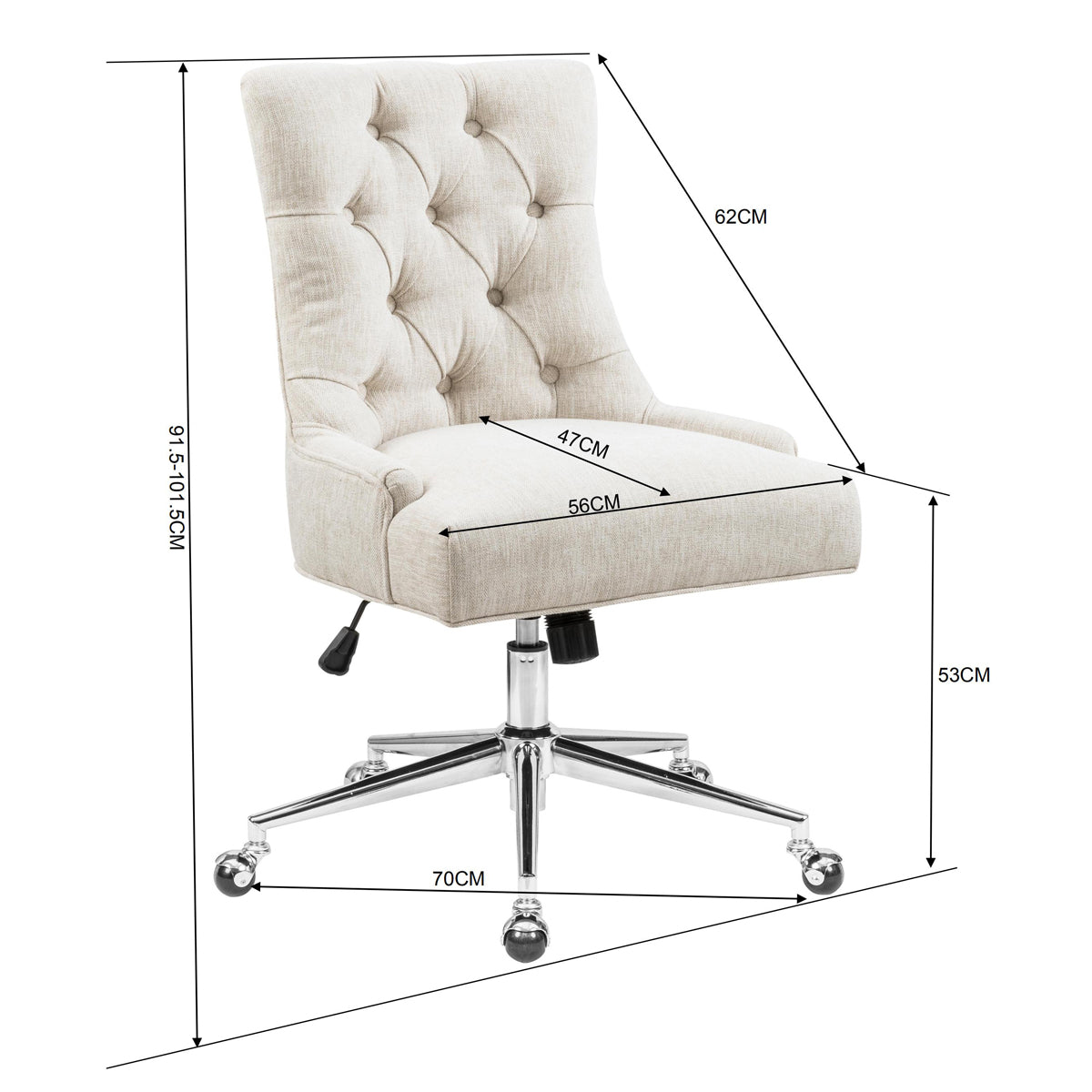 Chaden Beige Office Chairs