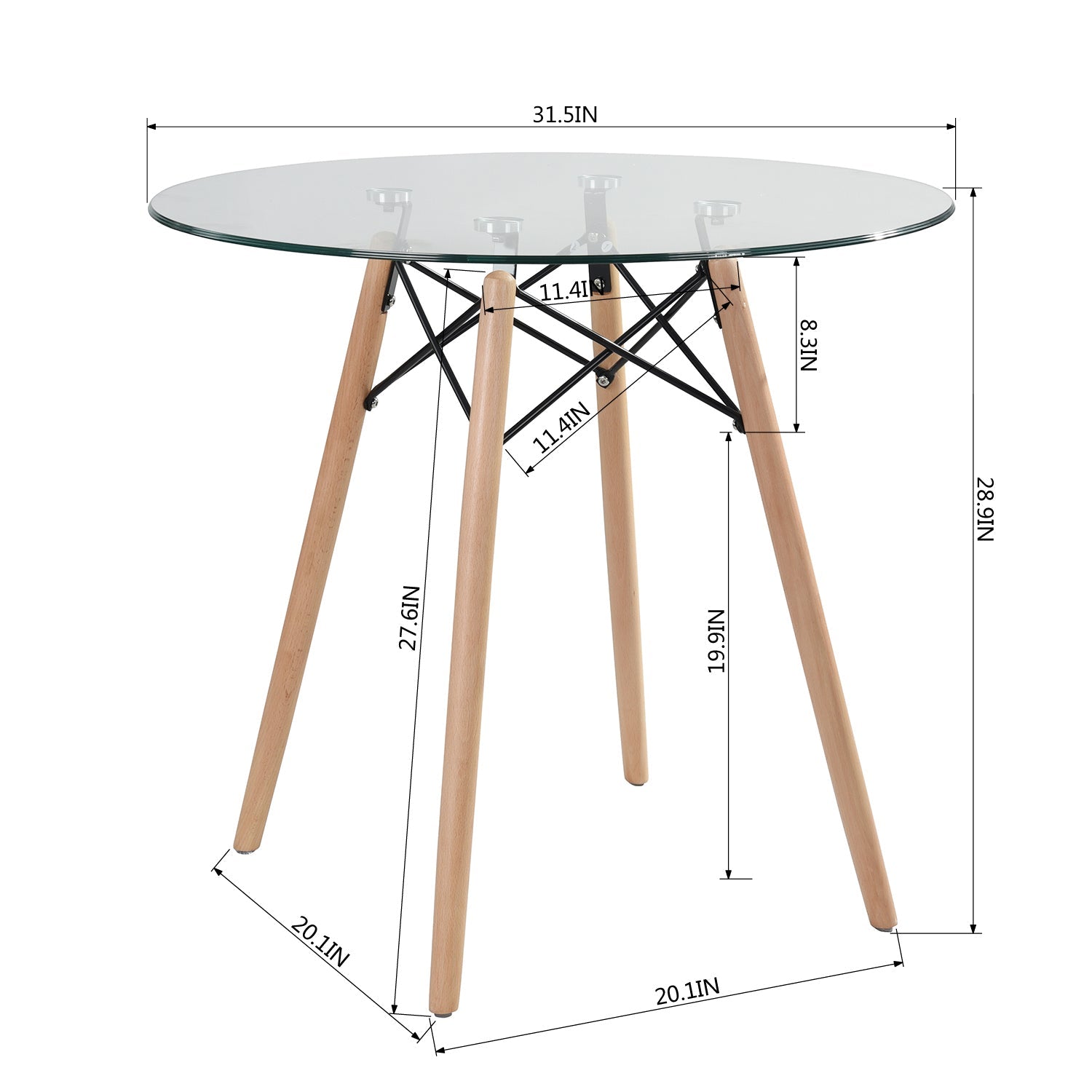 Chad Glass Dining Table