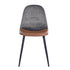 Charlton Grey Velvet Brown Pu Dining Chairs