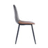 Charlton Grey Velvet Brown Pu Dining Chairs