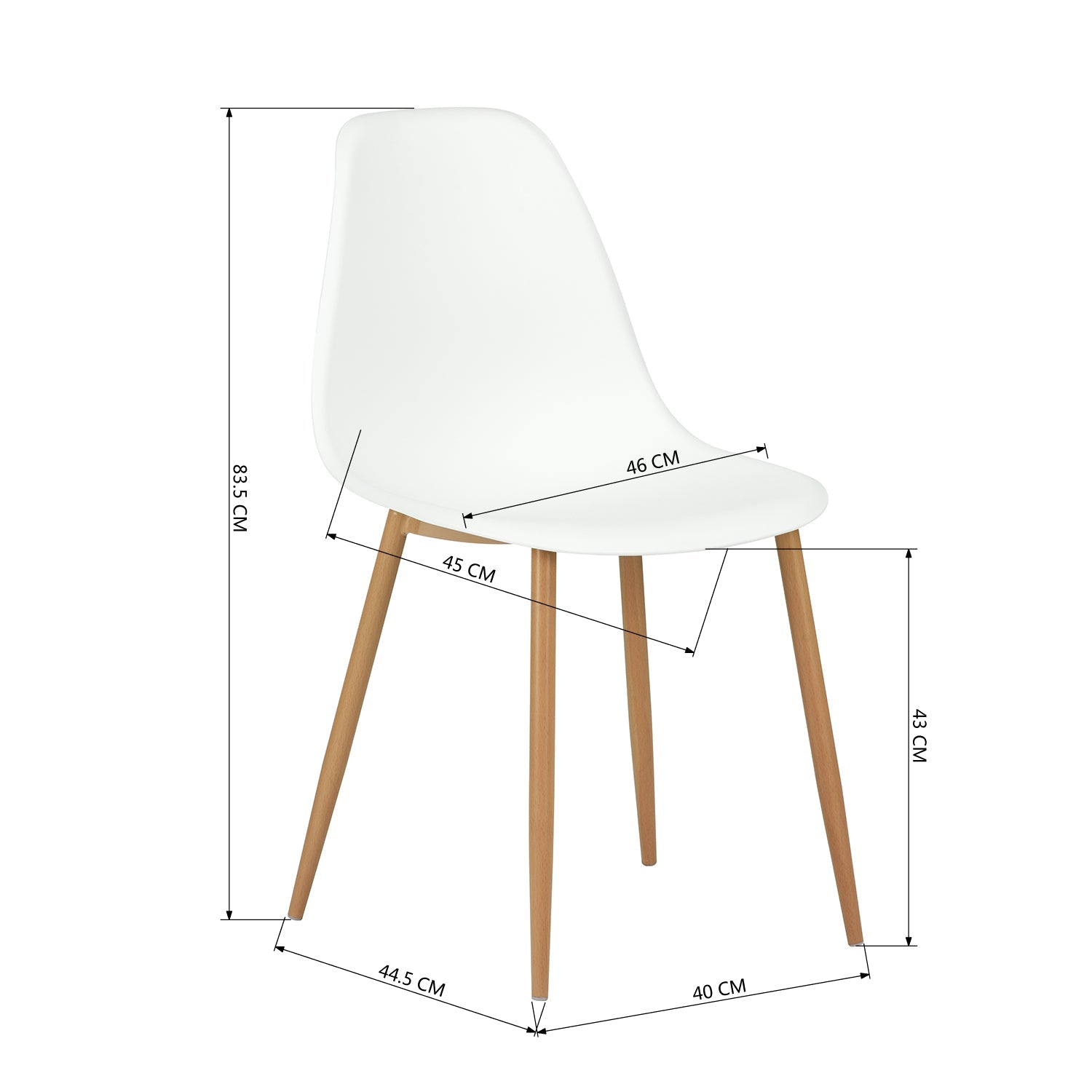 Charlton Pp White Dining Chairs