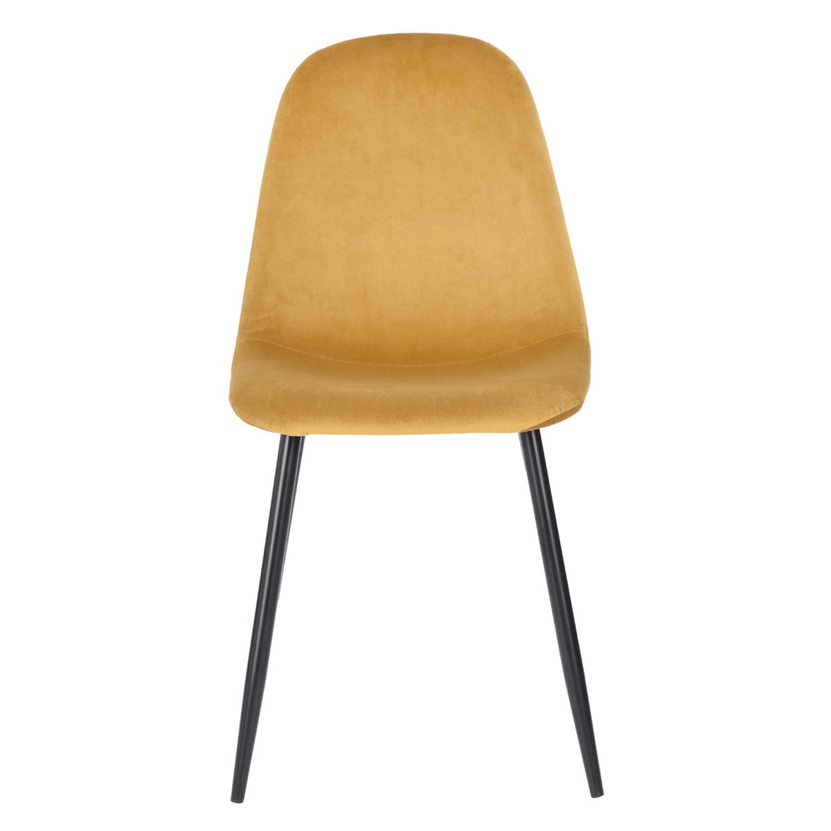 Charlton Velvet Yellow Spray Leg Dining Chairs