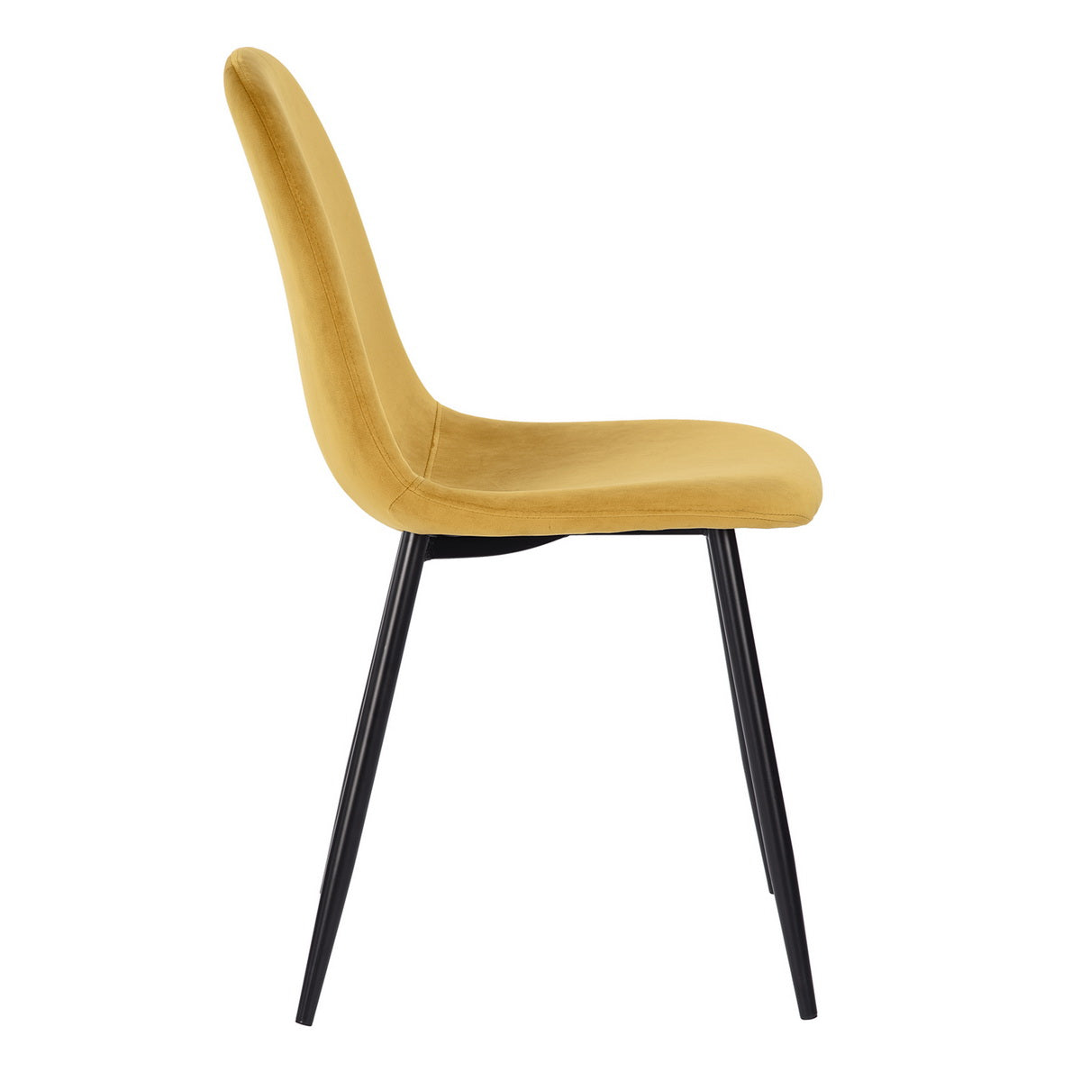 Charlton Velvet Yellow Spray Leg Dining Chairs