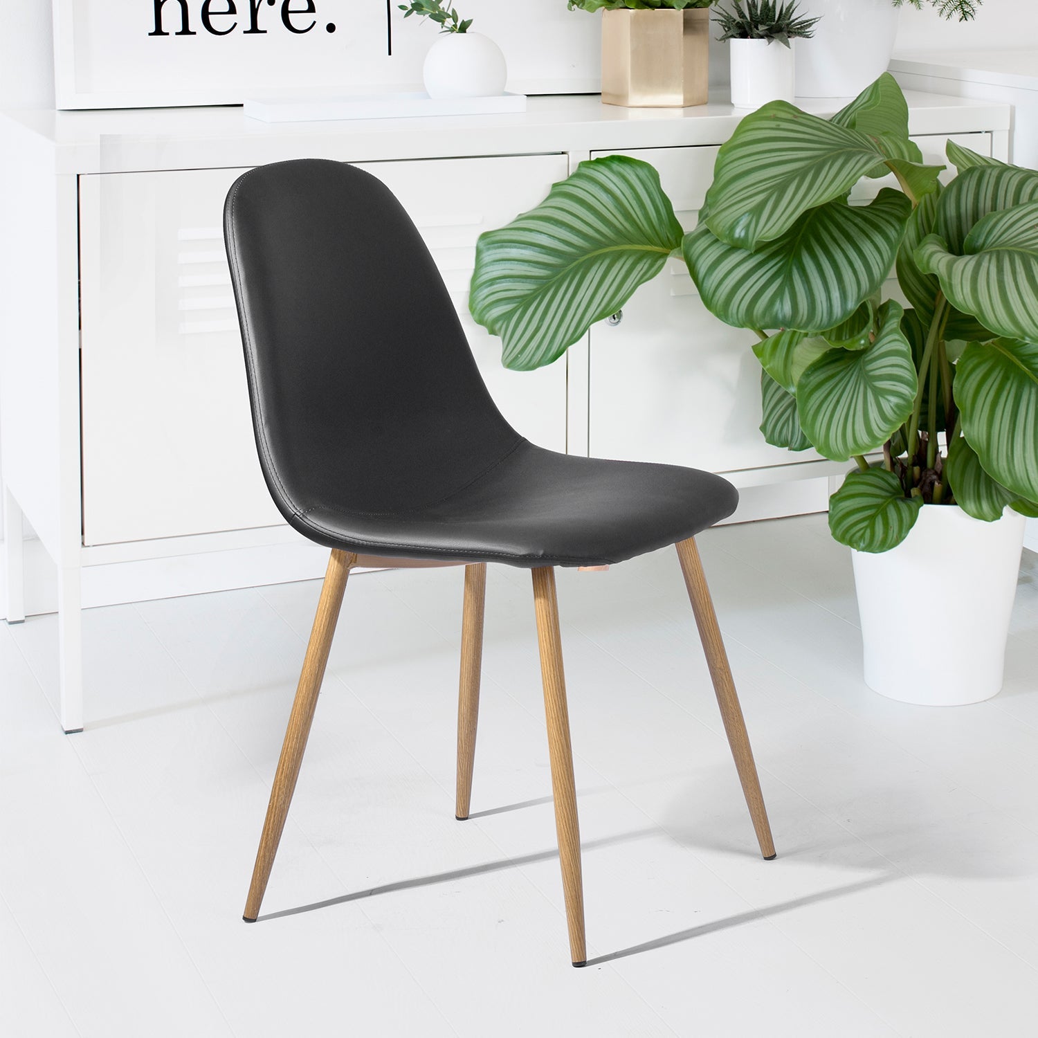 Charlton Black Pu Dining Chair