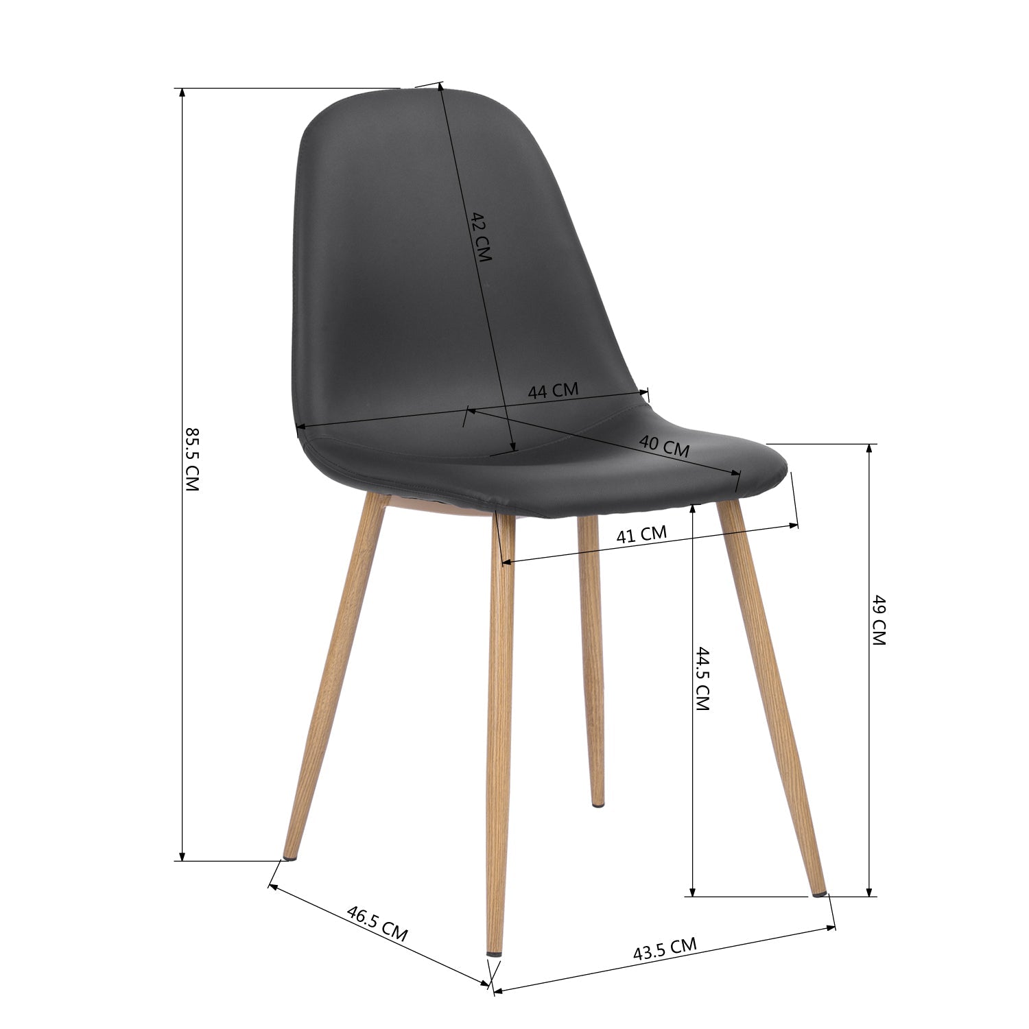 Charlton Black Pu Dining Chair