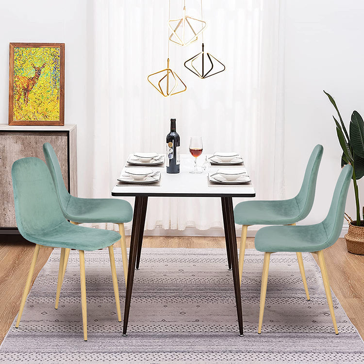 Charlton Velvet Aqua Dining Chair(Set Of 4)