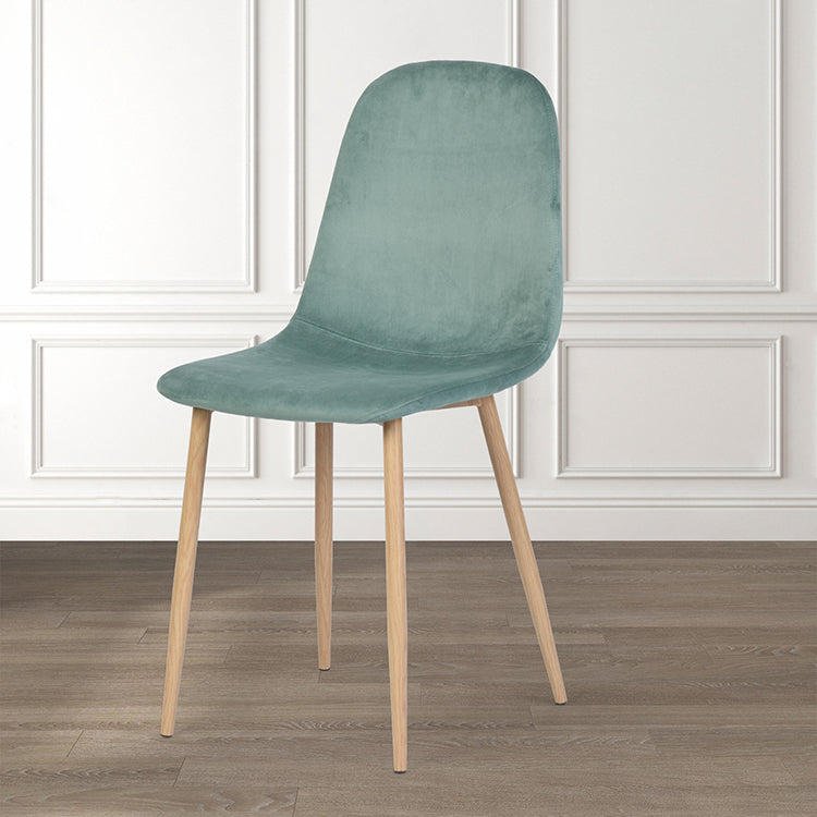 Charlton Velvet Aqua Dining Chair(Set Of 4)