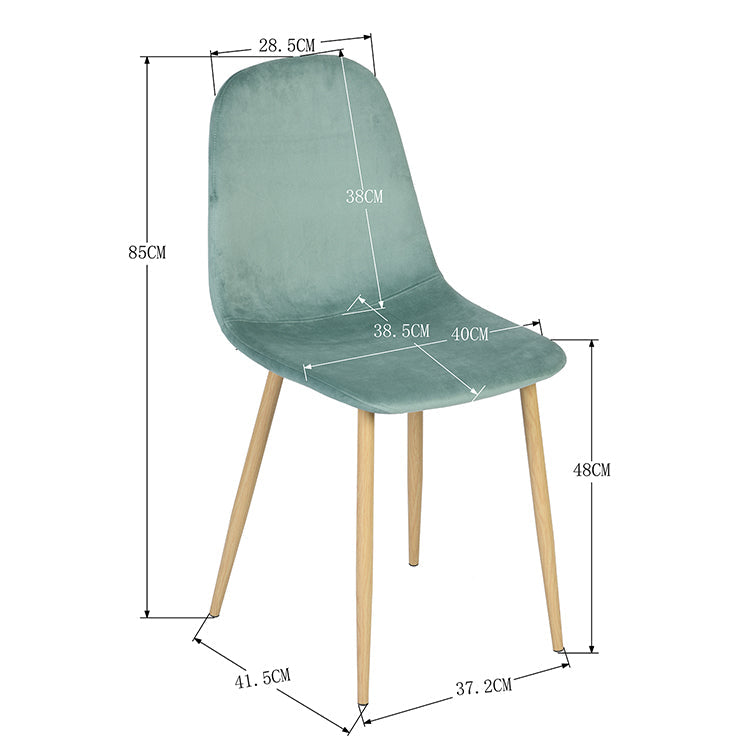 Charlton Velvet Aqua Dining Chair(Set Of 4)