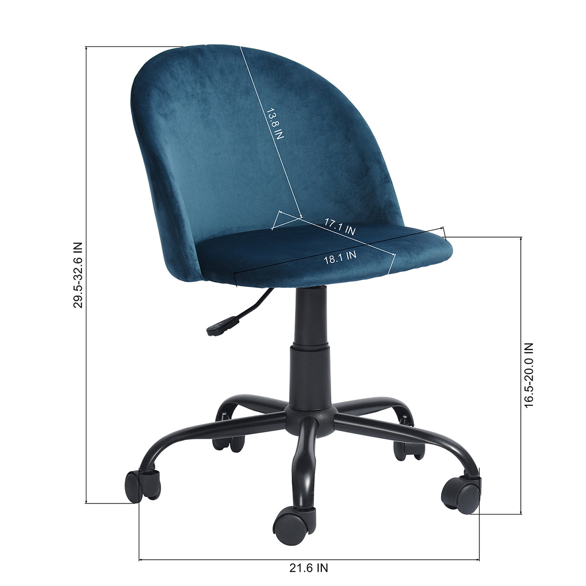 Clarissa Dark Blue Office Chair