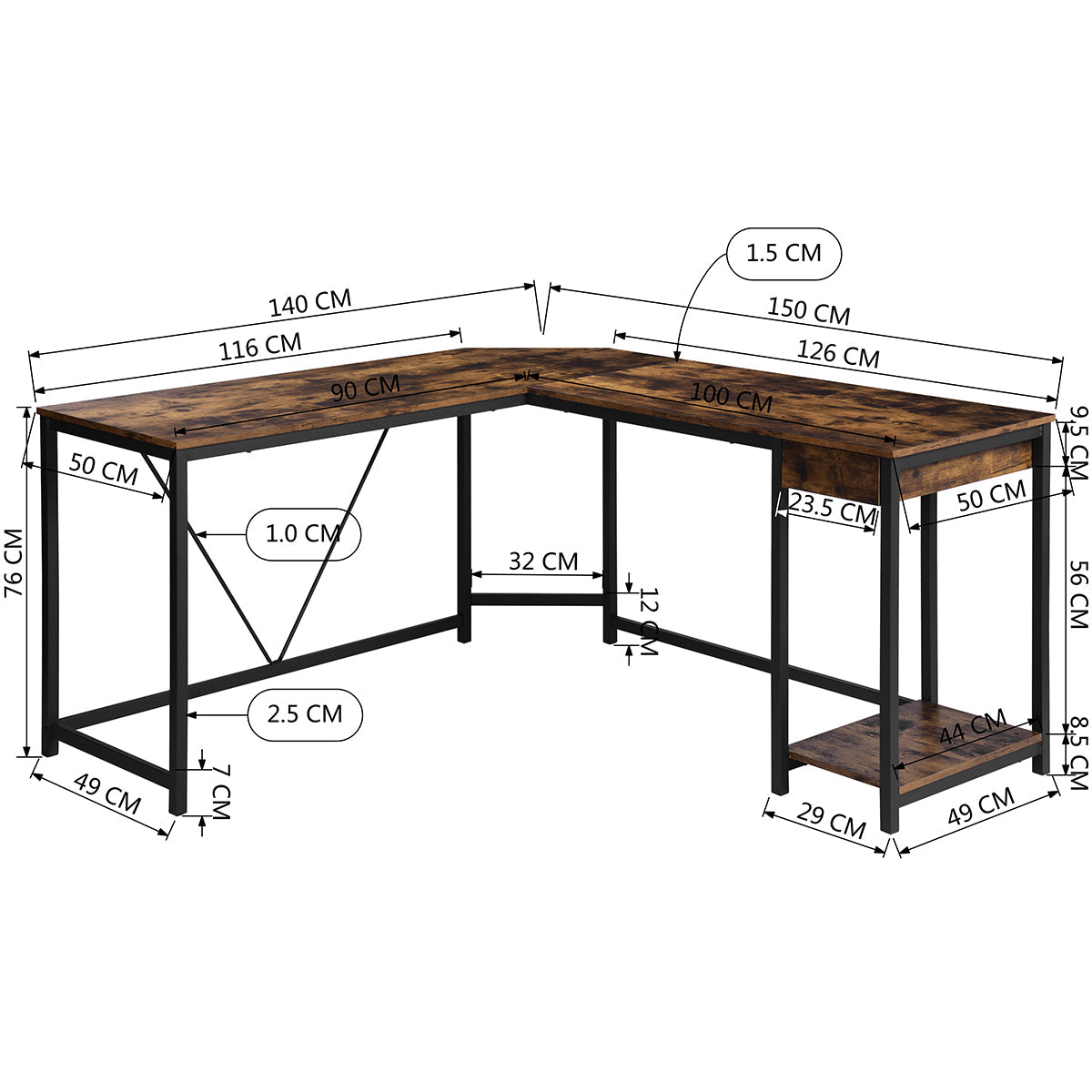 Crape Office Desk