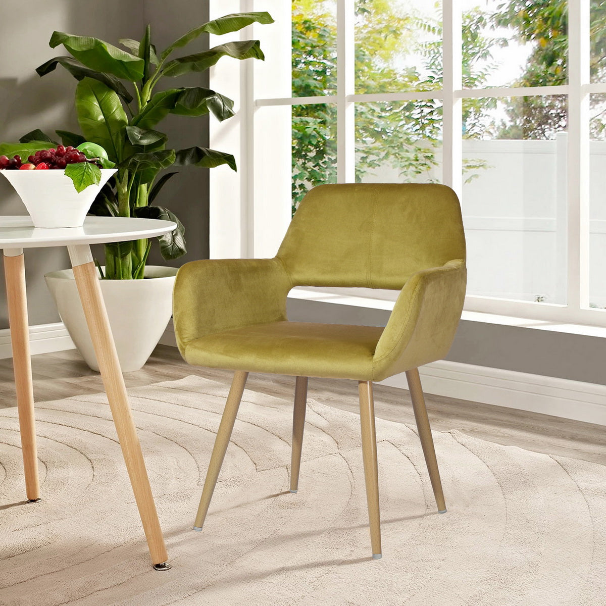 Cromwell Velvet Yellow Ⅰ Dining Chair