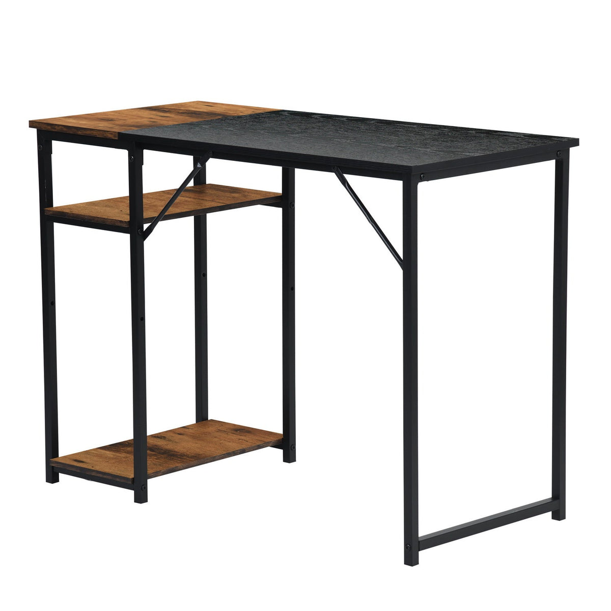 Dembe Shelves 100Cm Black Brown Desks
