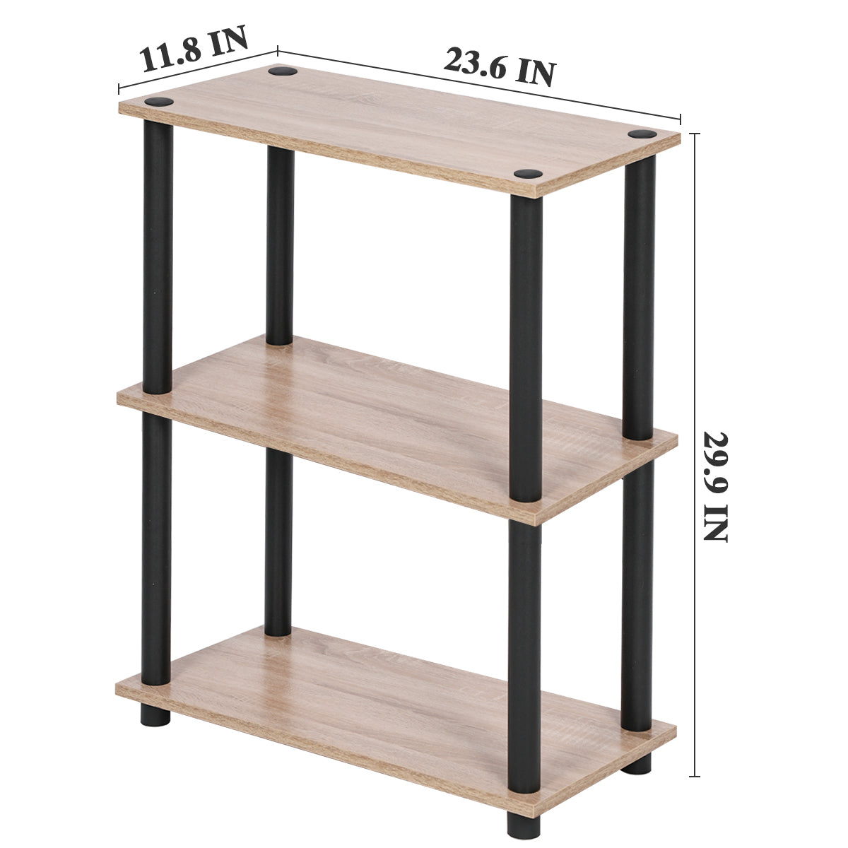 Detoll 3Tier Beech Bookcases