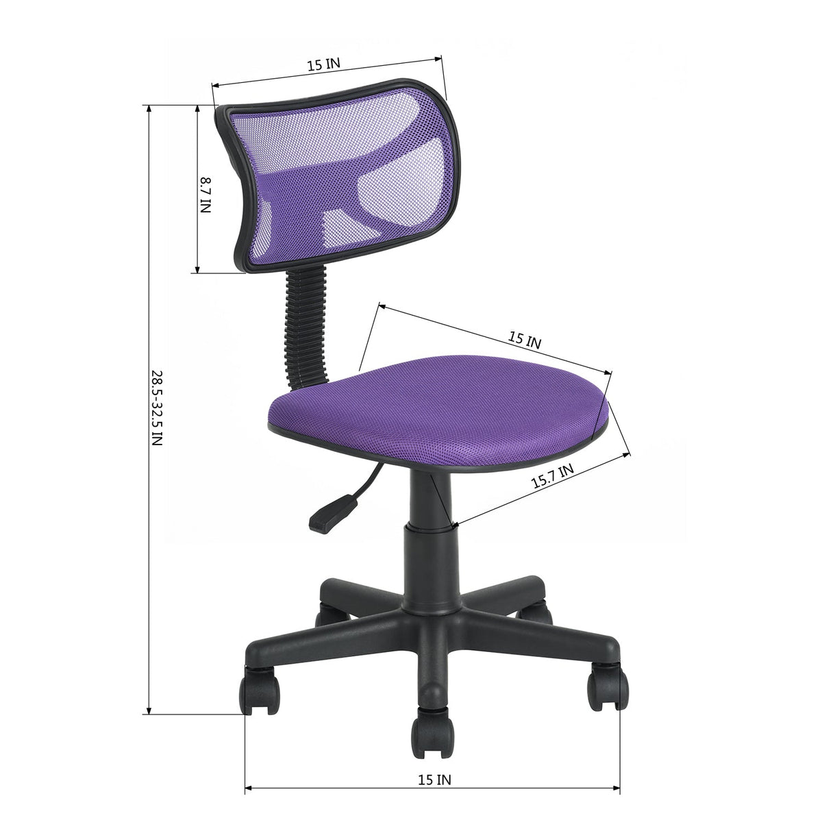 Dias Purple Office Chair