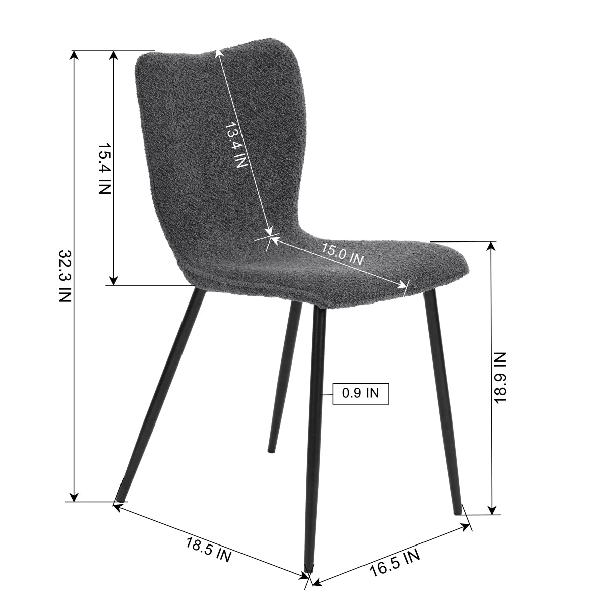 Durso Granular Velvet Dining Chair