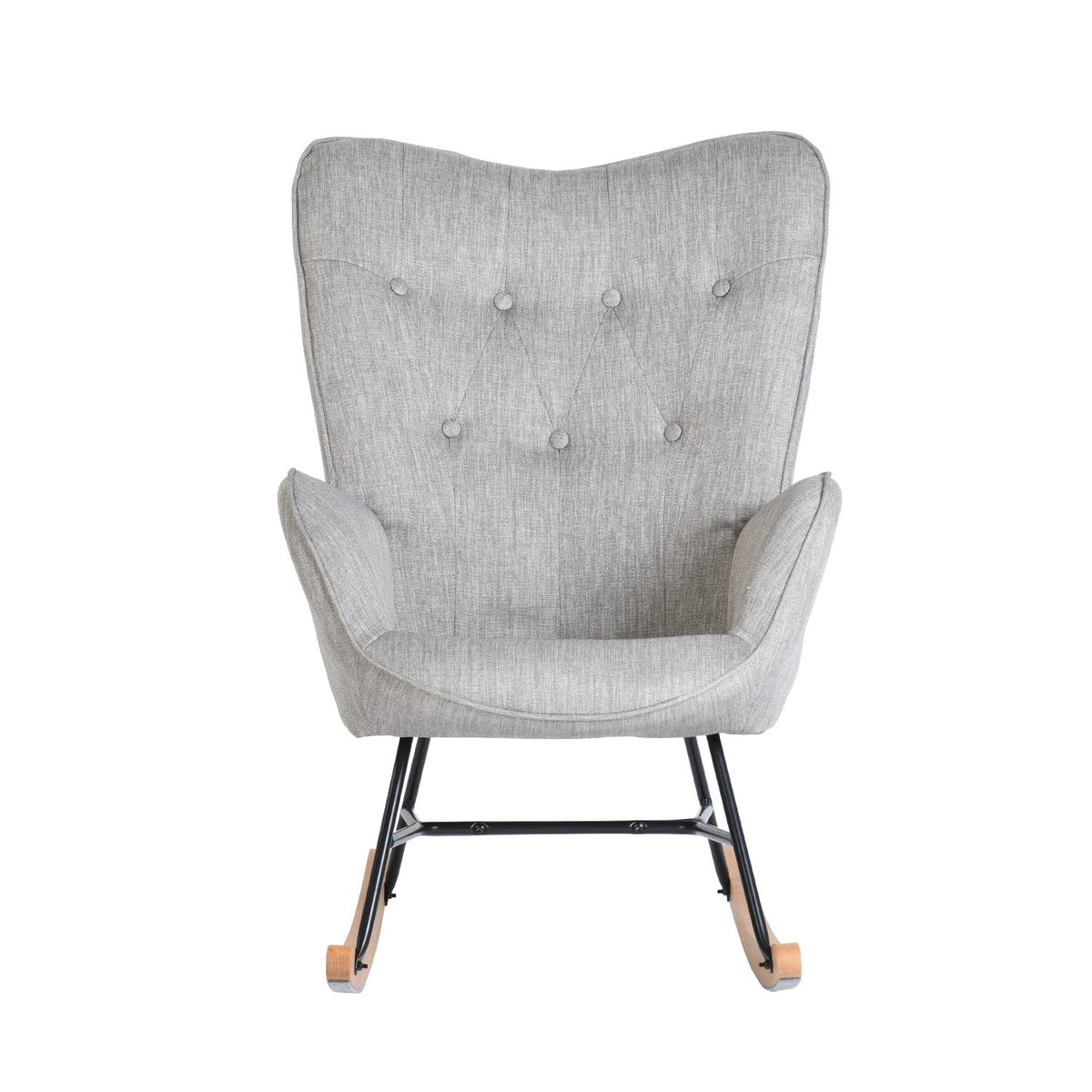 Epping Grey Natural Wood Rocking Chair