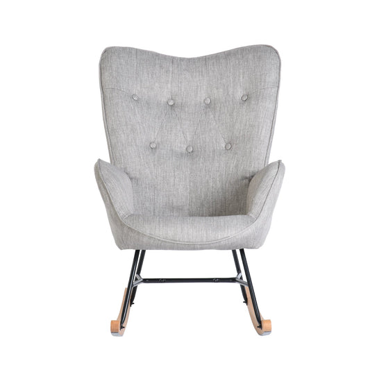 Epping Grey Natural Wood Rocking Chair