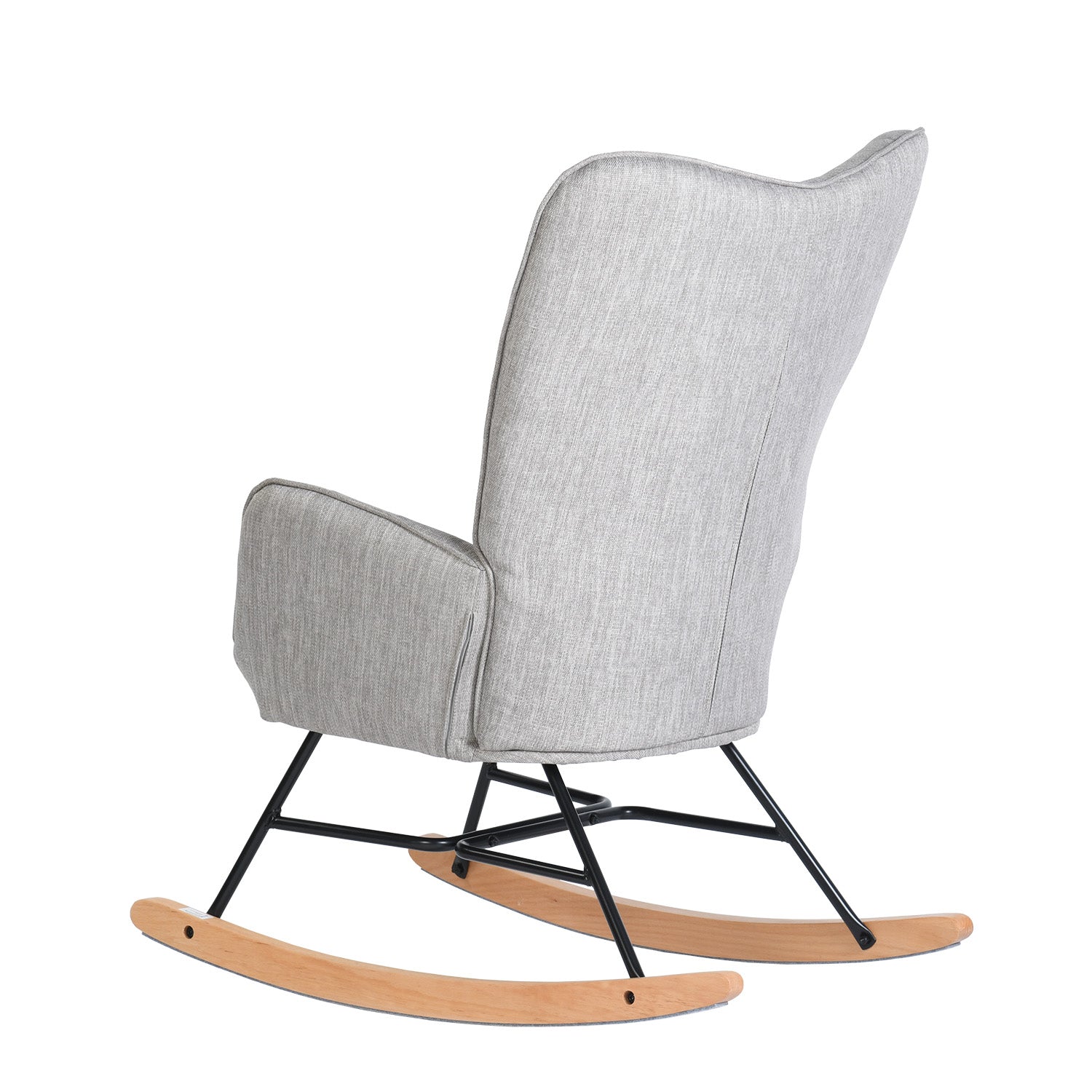 Half Circle Rocker Epping Grey Natural Wood Rocking Chair – www.39f.net